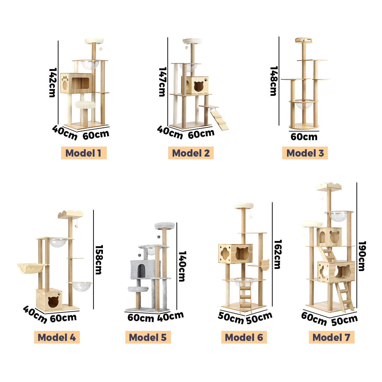 Alopet Cat Tree Tower Scratching Post Scratcher Cats Condo House Bed Furniture - Sunyee