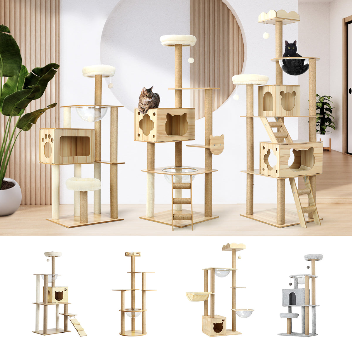 Alopet Cat Tree Tower Scratching Post Scratcher Cats Condo House Bed Furniture