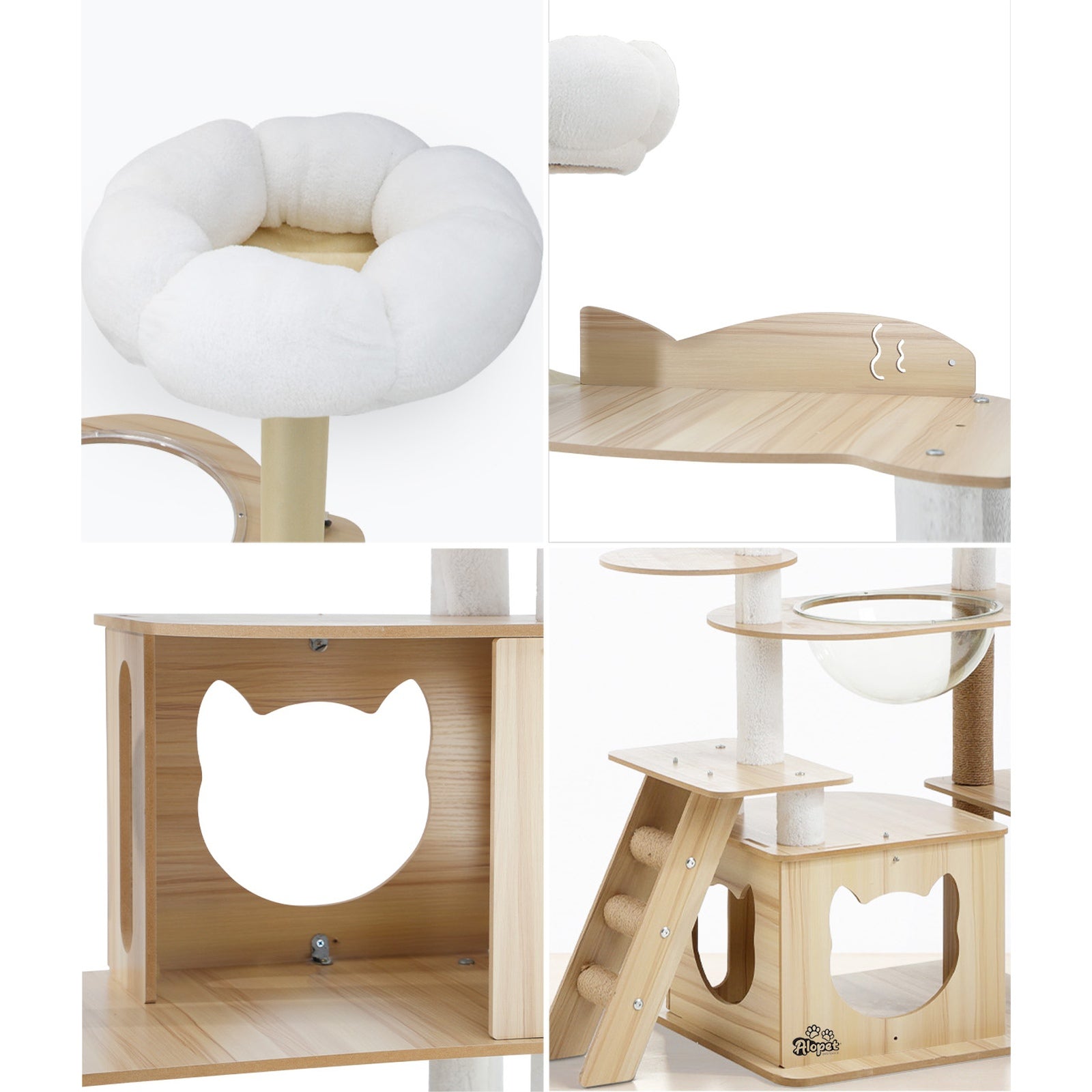 Alopet Cat Tree Tower Scratching Post Scratcher Condo House Bed Furniture - Sunyee