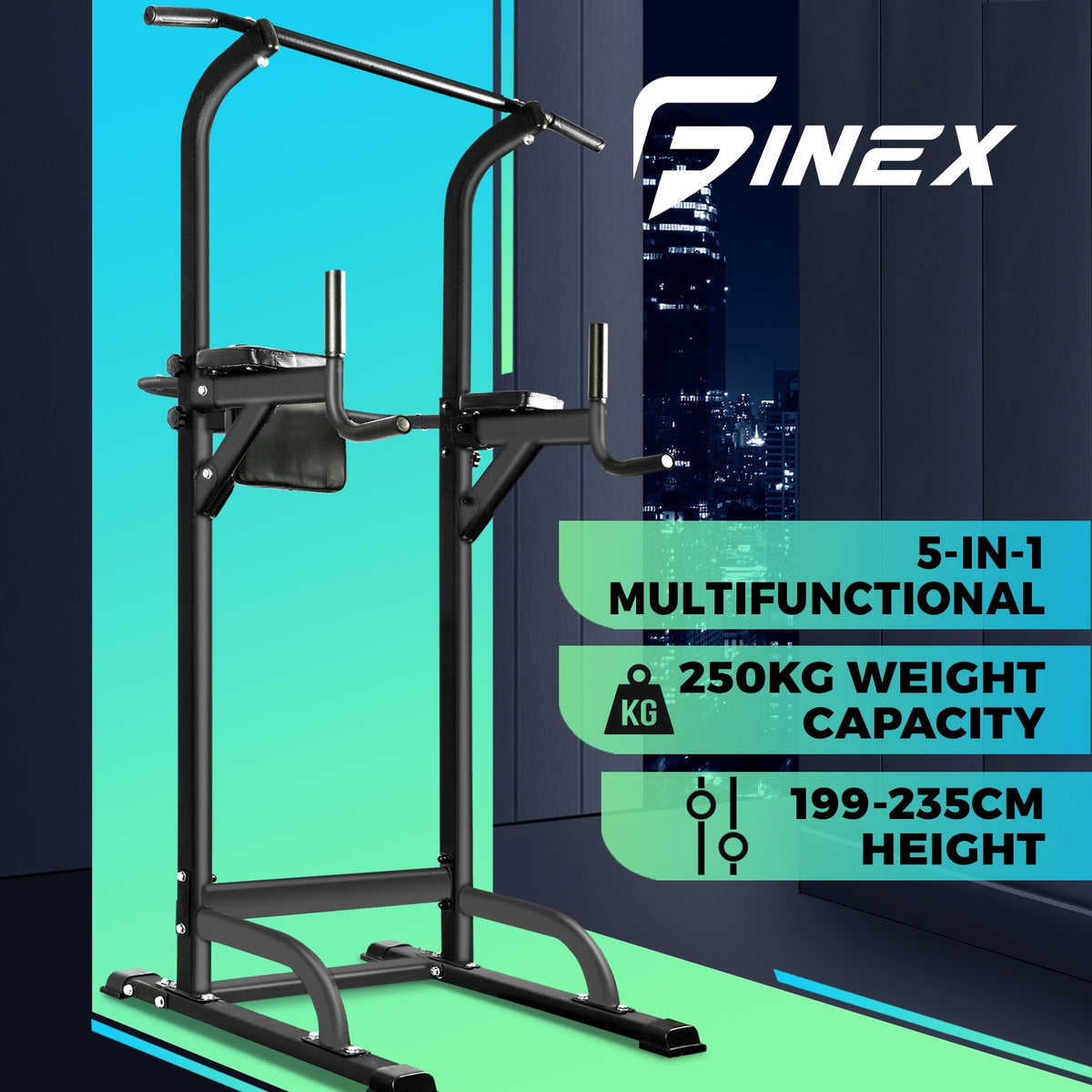 Finex Bench Press Weight Bench Sit-up Power Tower Roman Chair Multi-Station