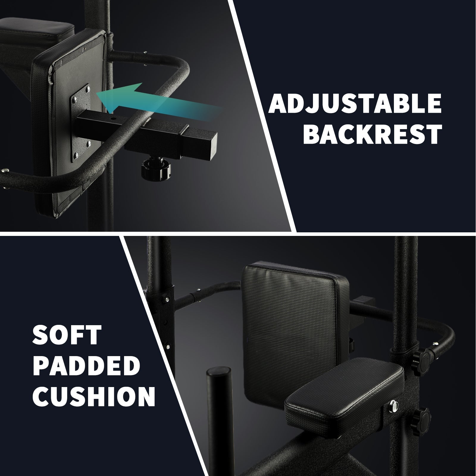 Finex Power Tower Chin Up Station Push Pull Up Bar Knee Raise Weight Dip Gym - Sunyee