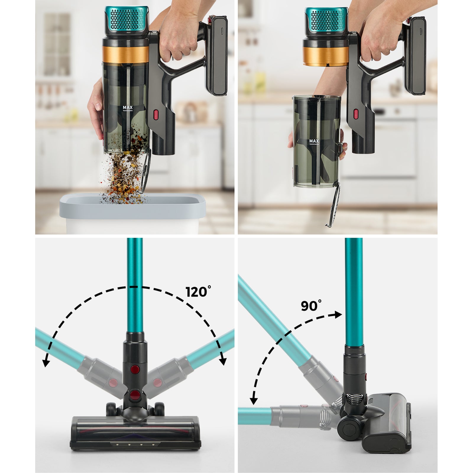 Vevare Cordless Stick Vacuum Cleaner Handstick Bagless Vac Handheld 45KPA - Sunyee