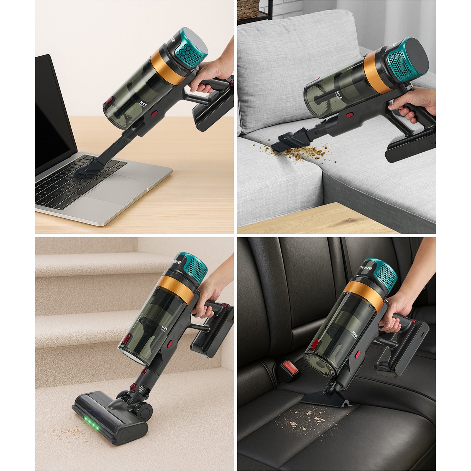 Vevare Cordless Stick Vacuum Cleaner Handstick Bagless Vac Handheld 45KPA - Sunyee