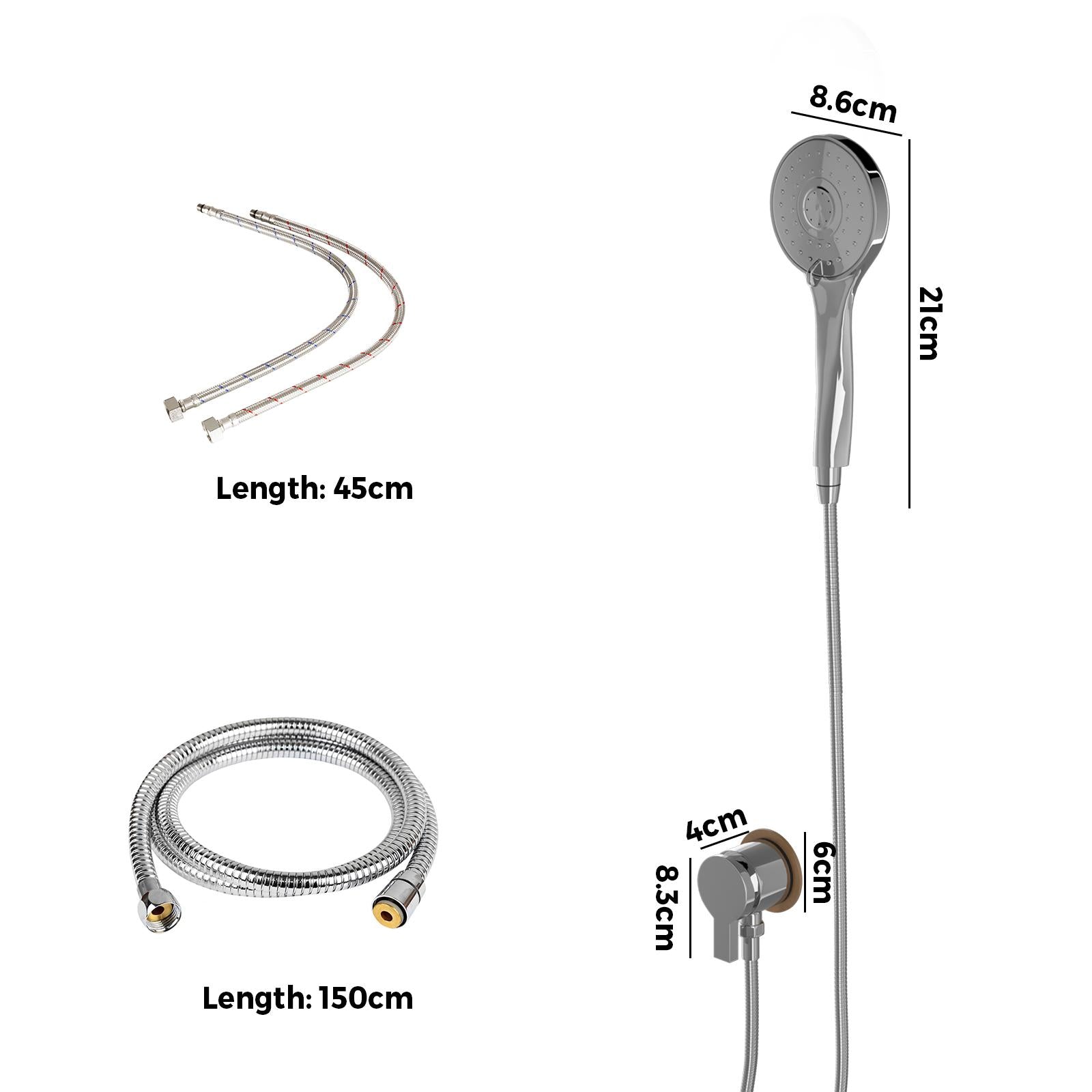 Welba Handheld Shower Head Set With Mixer Caravan Motorhome 3-Mode Shower WELS - Sunyee