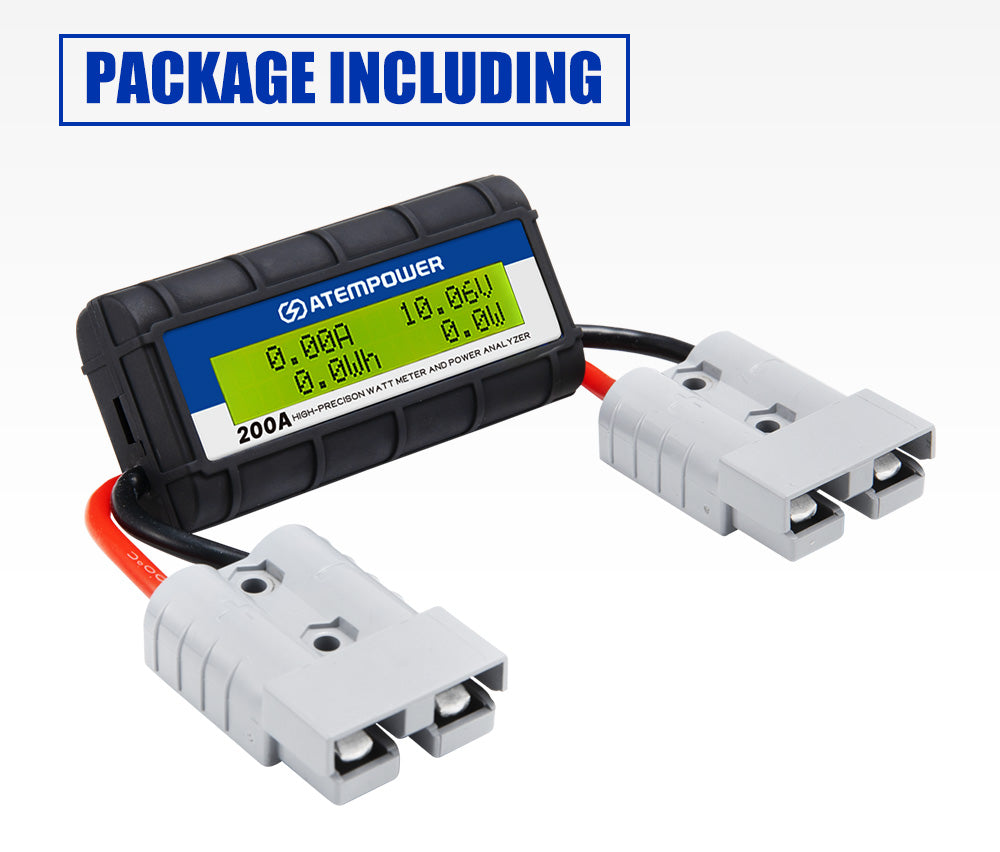 200 AMP Digital Volt Watt Meter Caravan 4x4 Camping Solar 12V Ammeter Voltmeter - Sunyee