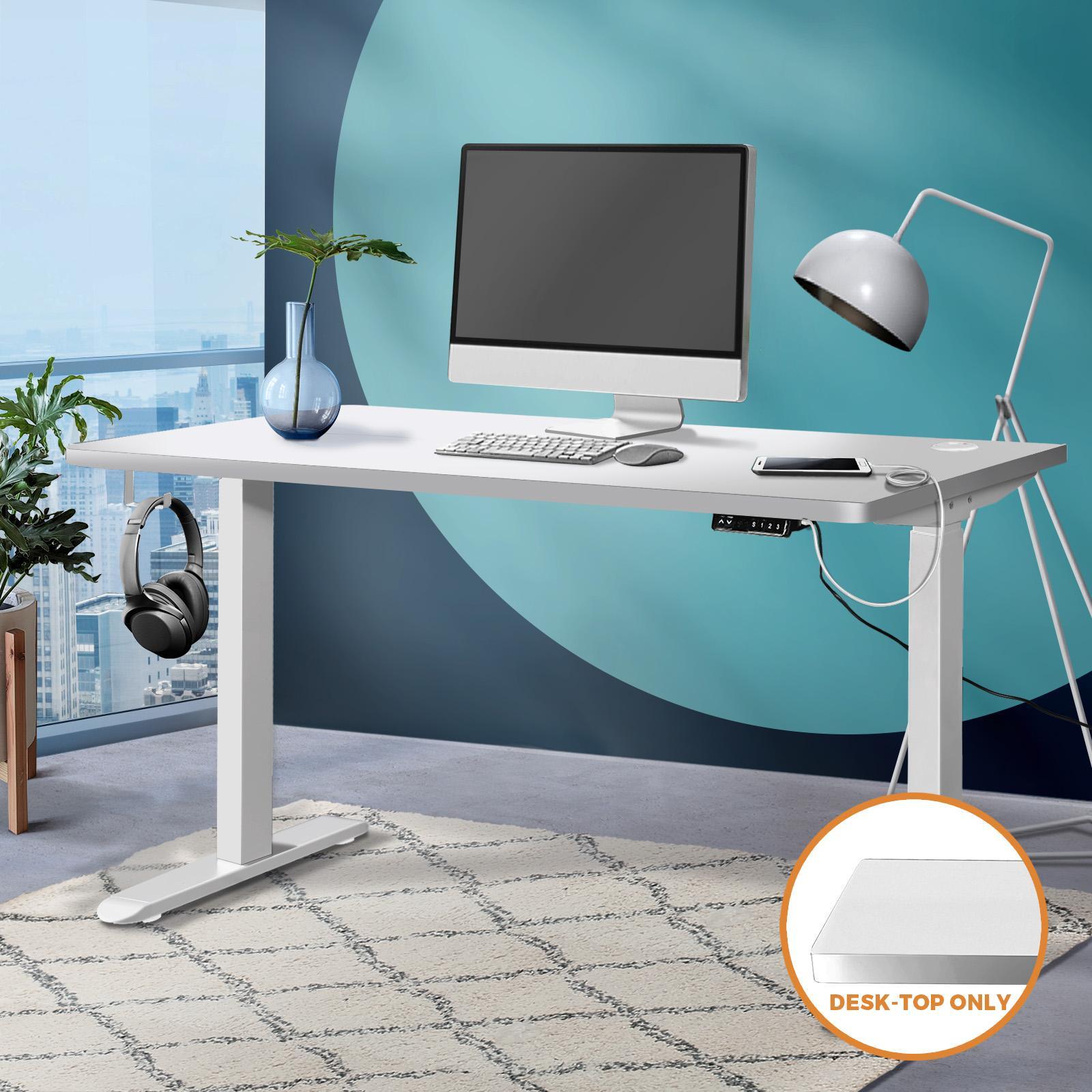 Oikiture Standing Desk Board Adjustable Top Computer Table Sit Stand Desk White - Sunyee