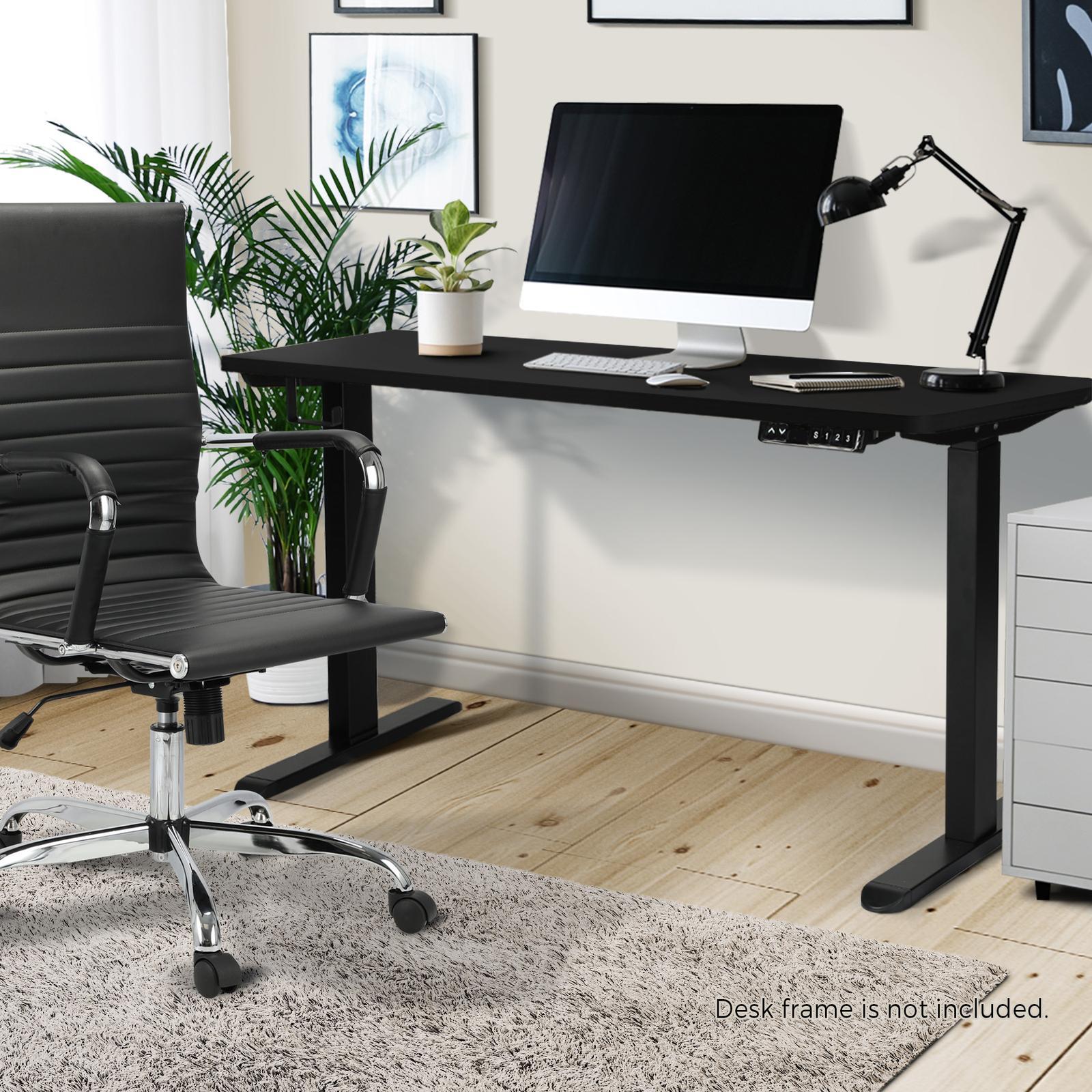 Oikiture Standing Desk Top Adjustable Electric Desk Board Computer Table Black - Sunyee