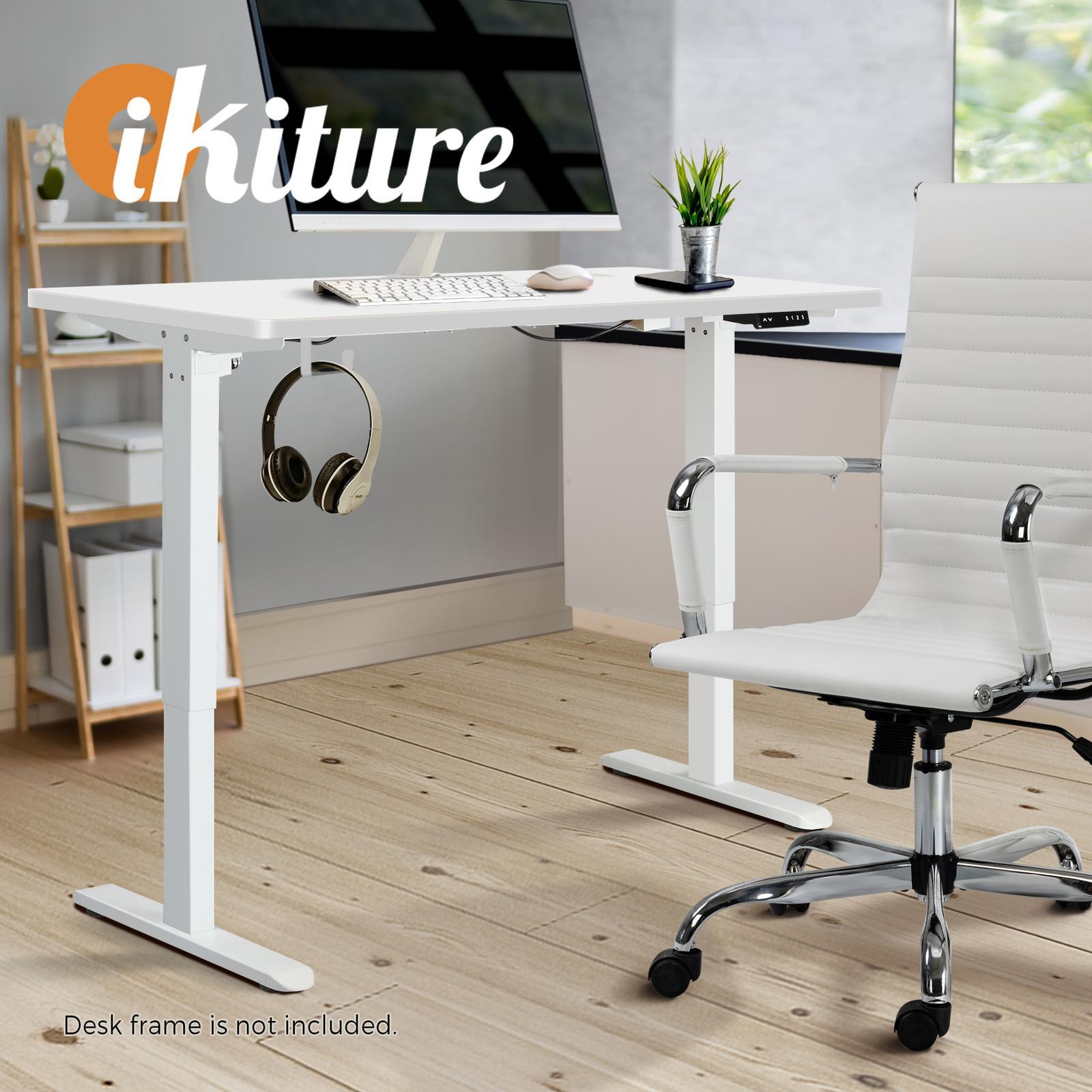 Oikiture Standing Desk Top Adjustable Electric Desk Board Computer Table White - Sunyee