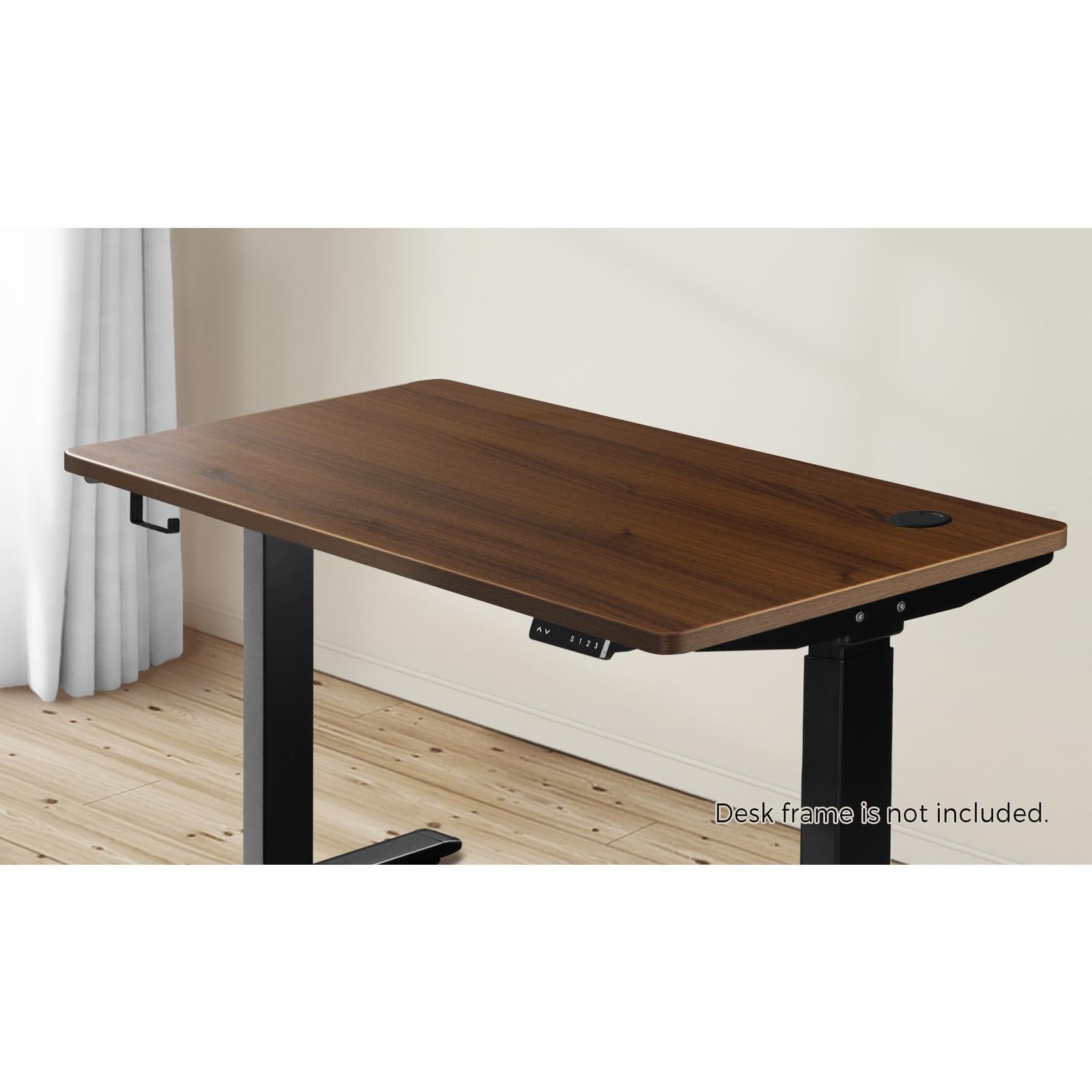 Oikiture Standing Desk Top Adjustable Electric Desk Board Computer Table Walnut - Sunyee