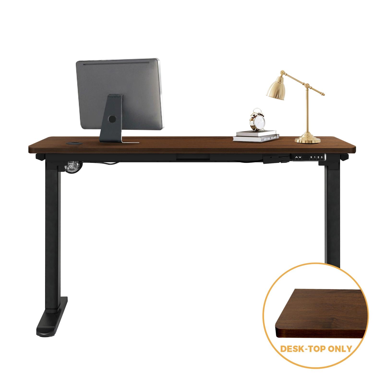 Oikiture Standing Desk Top Adjustable Electric Desk Board Computer Table Walnut - Sunyee