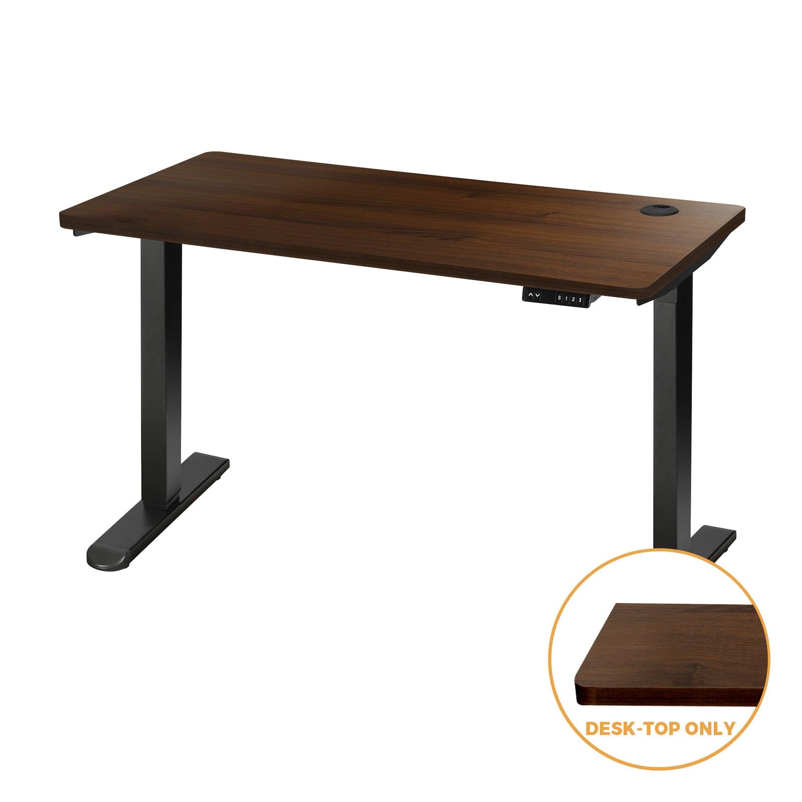 Oikiture Standing Desk Top Adjustable Electric Desk Board Computer Table Walnut - Sunyee