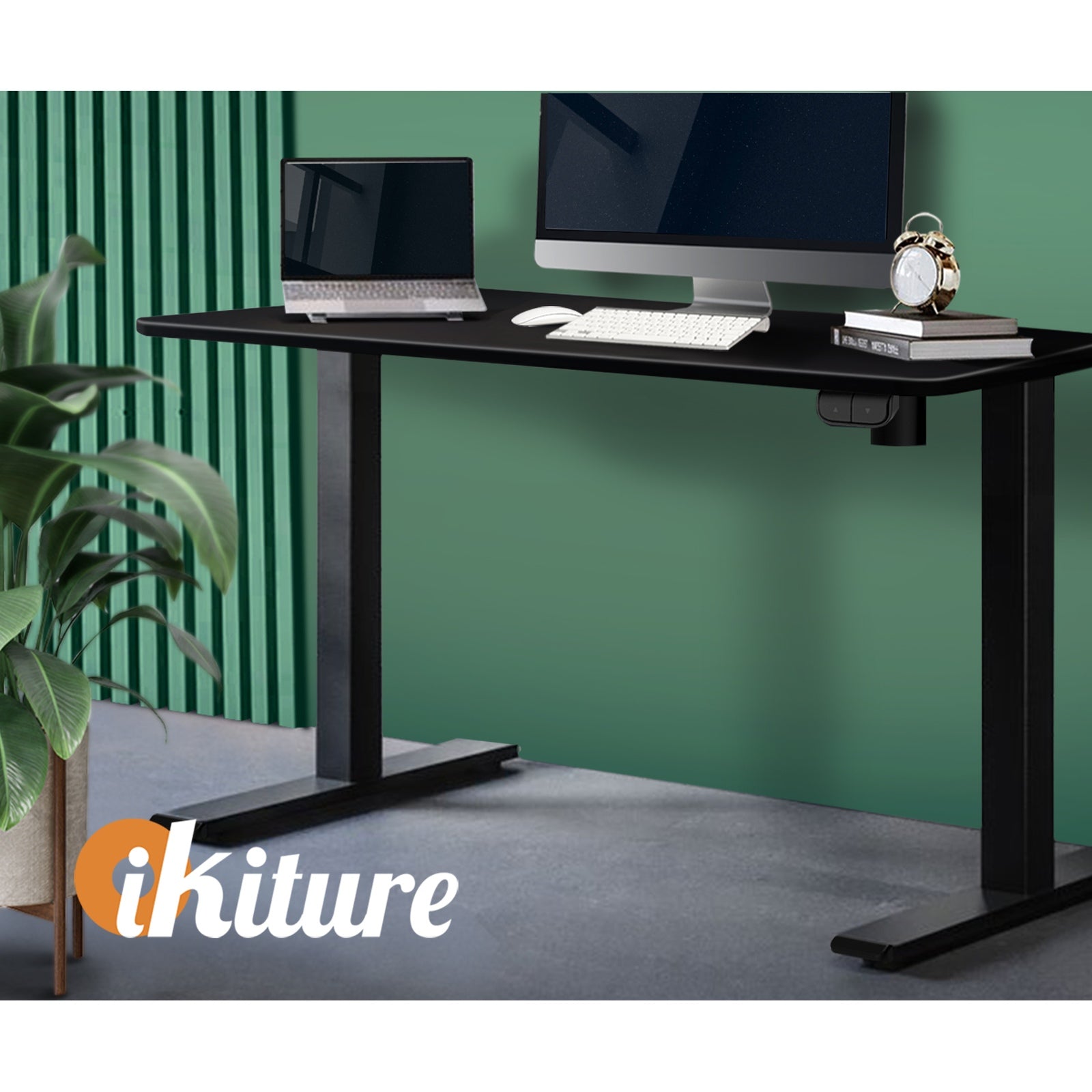 Oikiture Standing Desk Table Top Only For Office Computer Desk Black 140cm - Sunyee