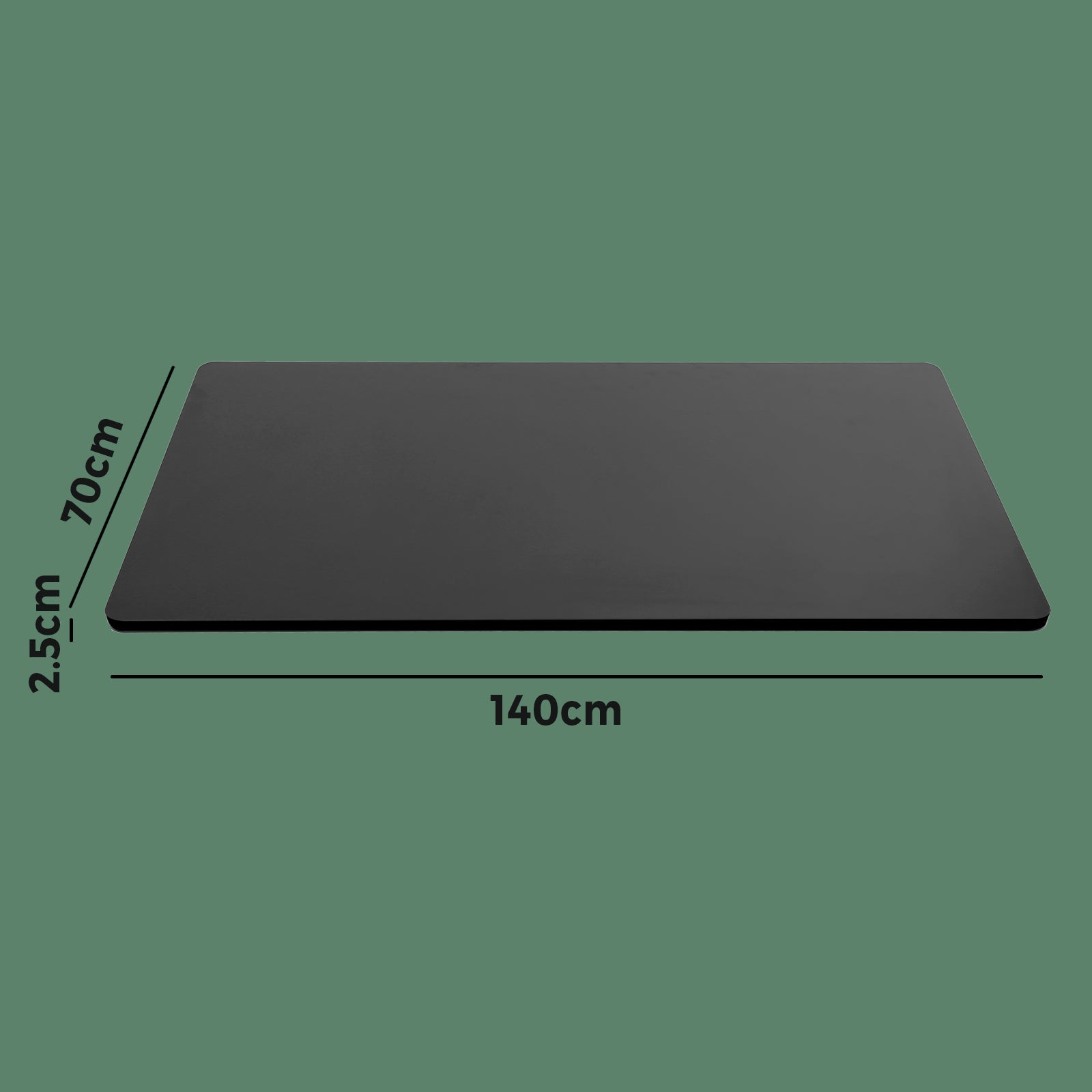 Oikiture Standing Desk Table Top Only For Office Computer Desk Black 140cm - Sunyee