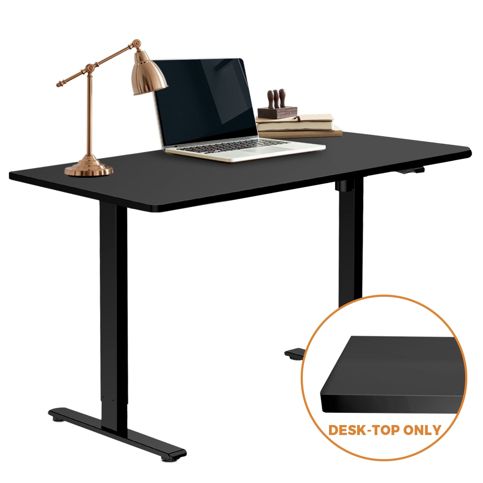 Oikiture Standing Desk Table Top Only For Office Computer Desk Black 140cm - Sunyee
