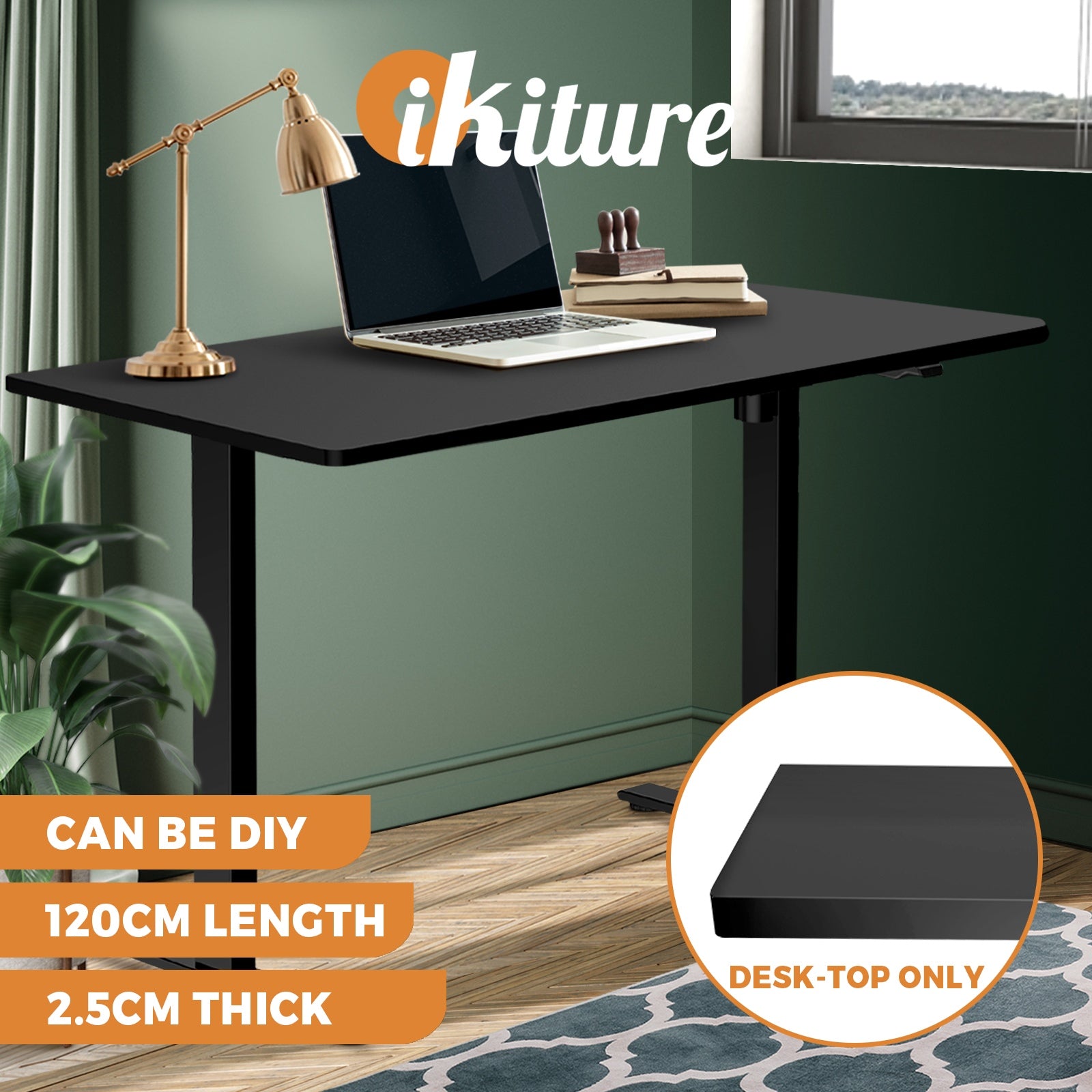 Oikiture Standing Desk Motorised Height Adjustable Stand Office Computer Table - Sunyee