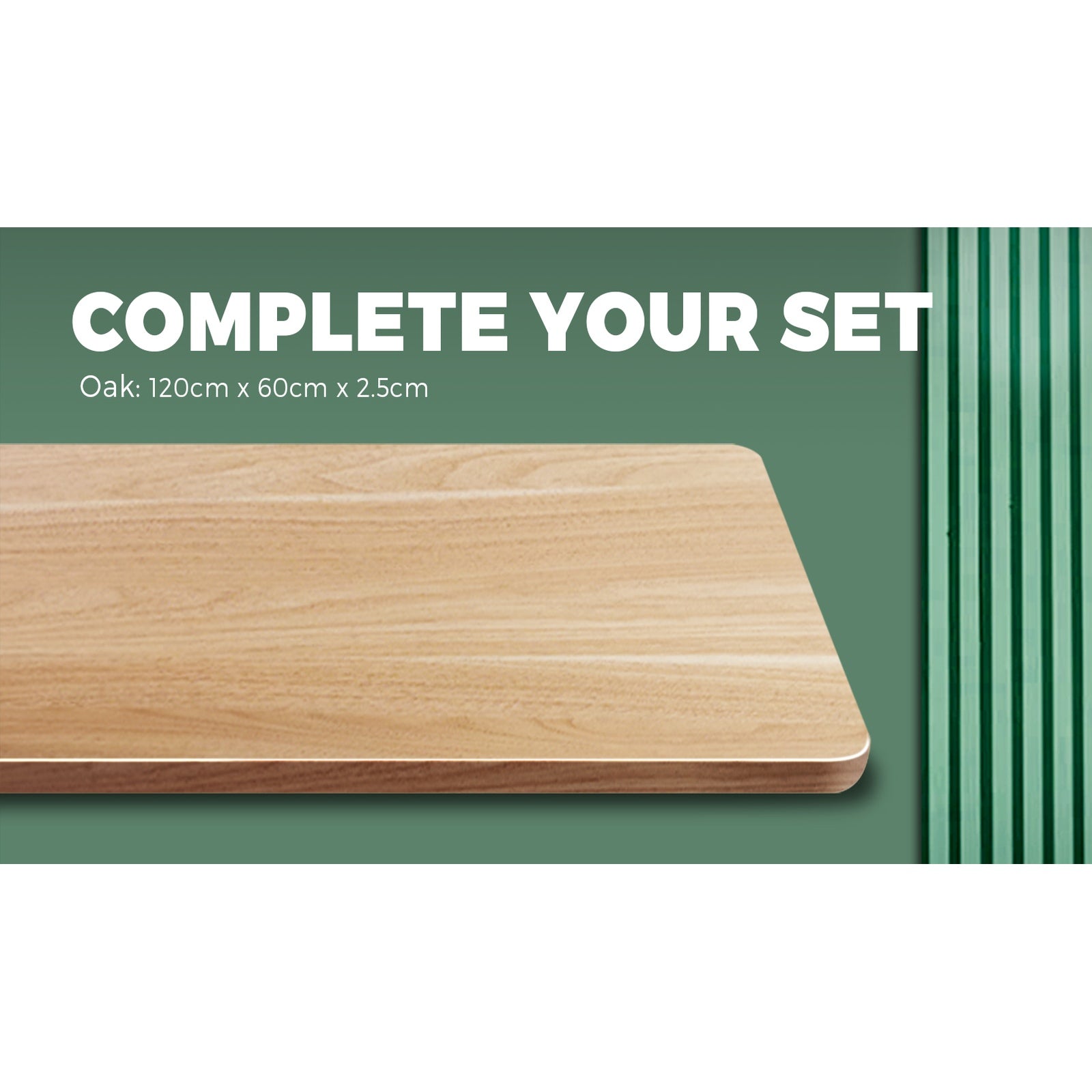 Oikiture Standing Desk Table Top Only For Office Computer Desk Oak 120cm - Sunyee