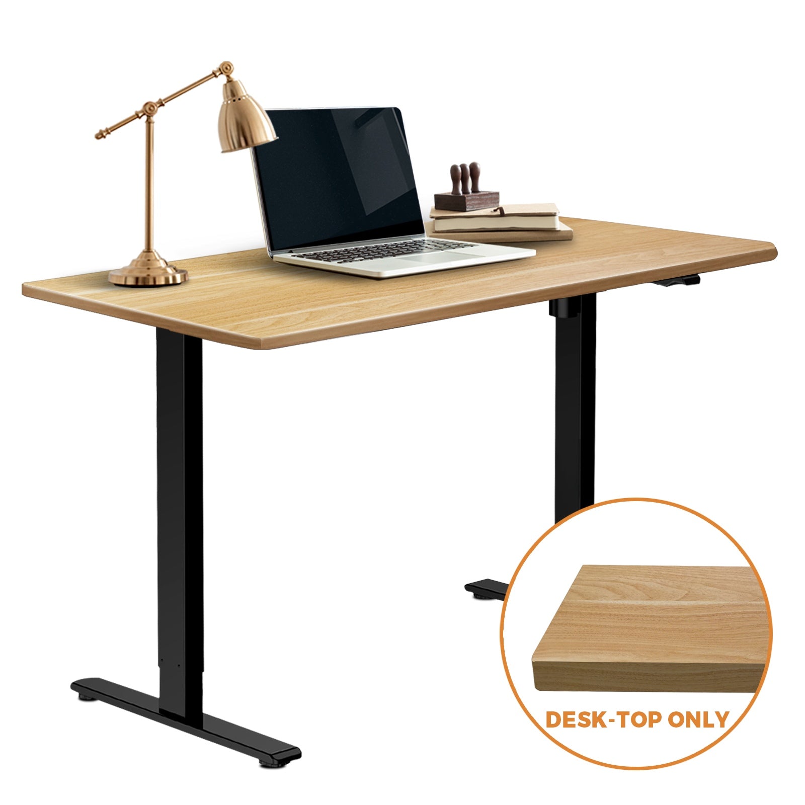 Oikiture Standing Desk Table Top Only For Office Computer Desk Oak 120cm - Sunyee