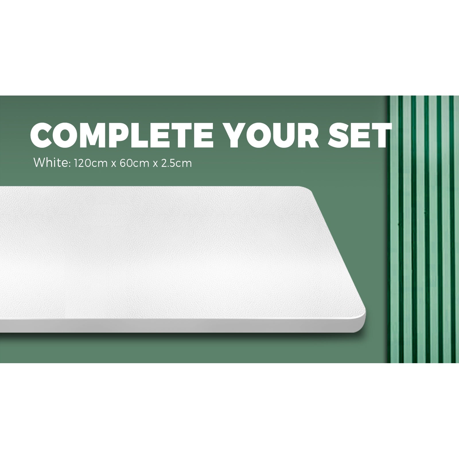 Oikiture Standing Desk Table Top Only For Office Computer Desk White 120cm - Sunyee