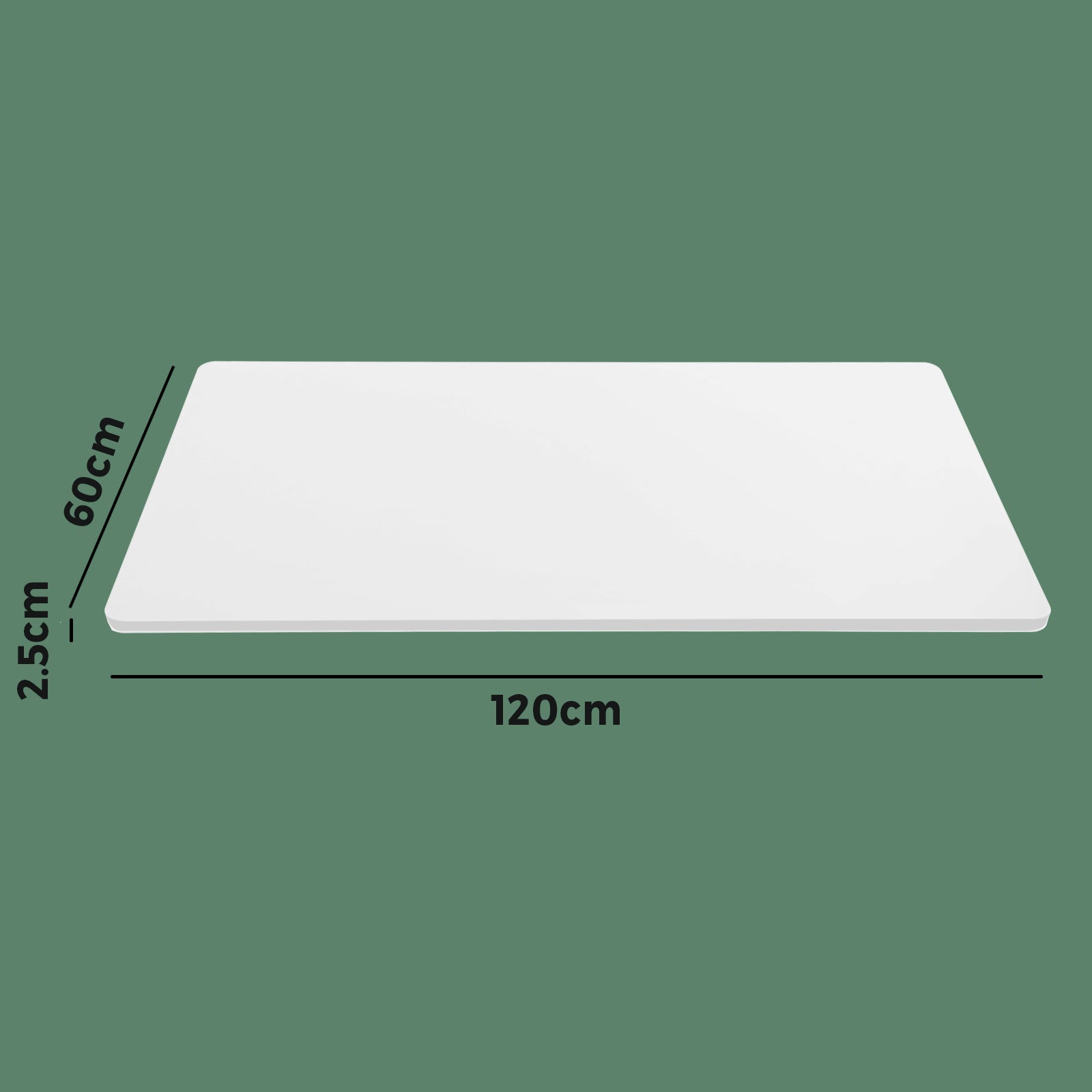 Oikiture Standing Desk Table Top Only For Office Computer Desk White 120cm - Sunyee