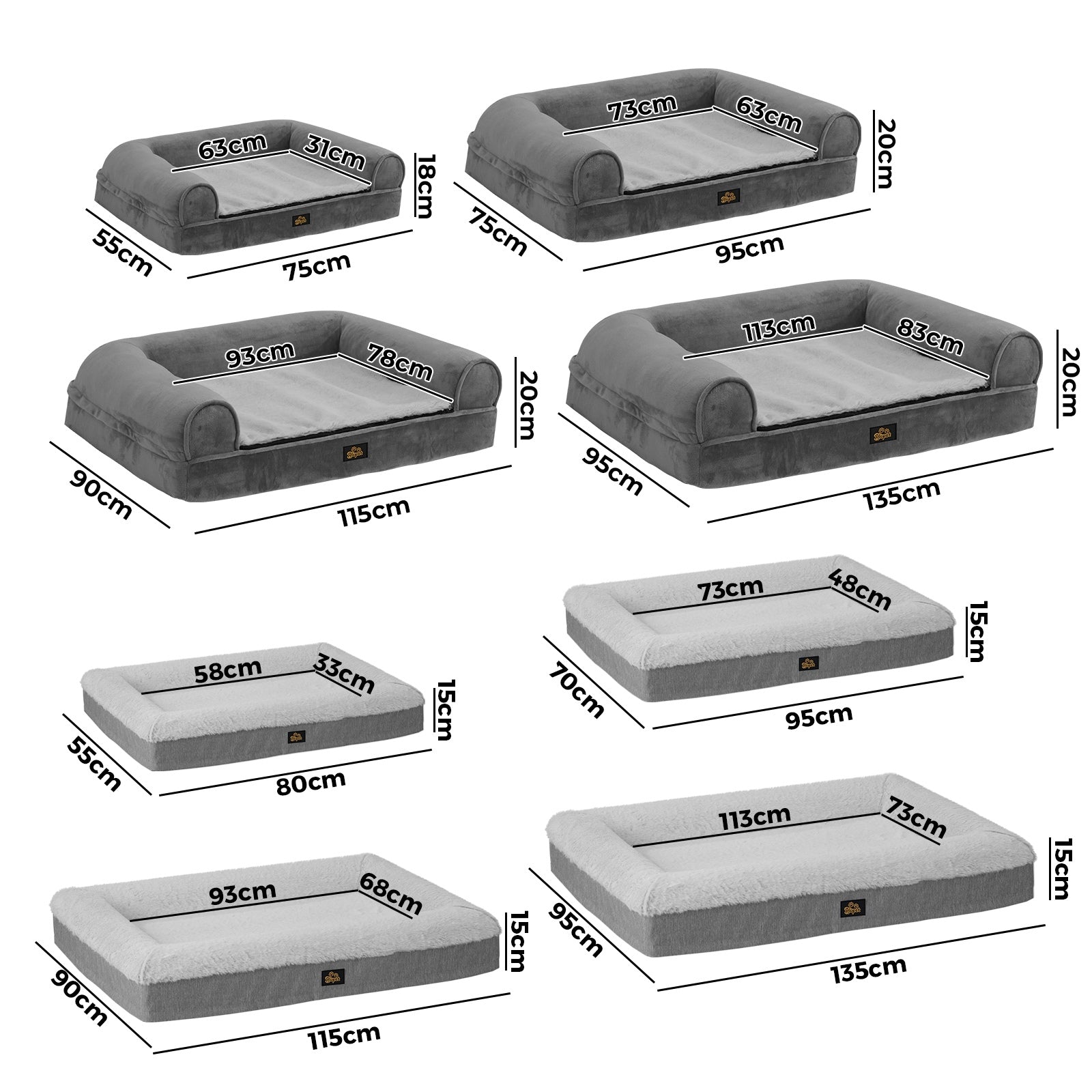 Alopet Orthopedic Dog Sofa Bed Pet Calming Mat Memory Foam Soft Warm Cushion - Sunyee