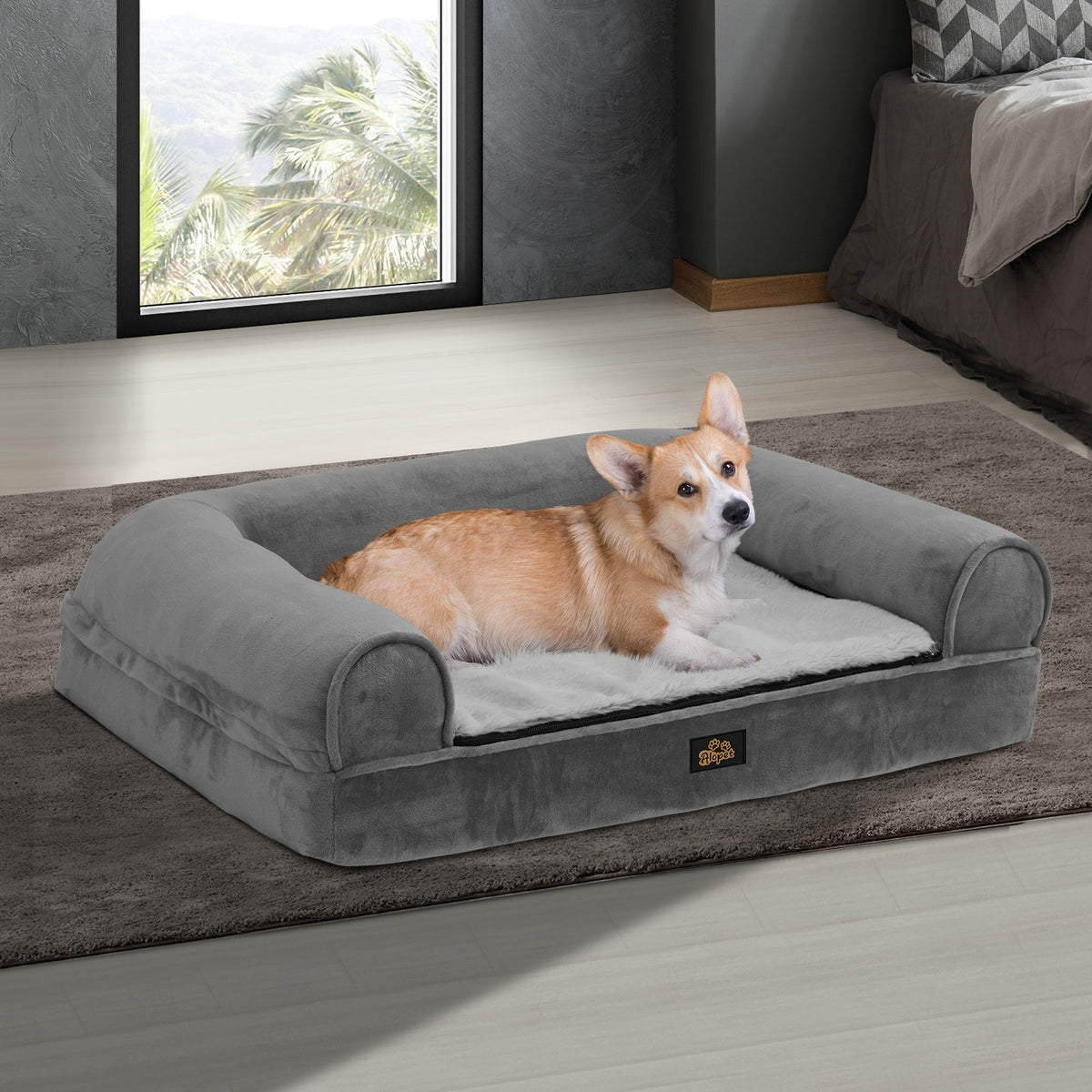 Alopet Dog Calming Bed Pet Orthopedic Memory Foam Sofa Washable Cushion X Large - Sunyee