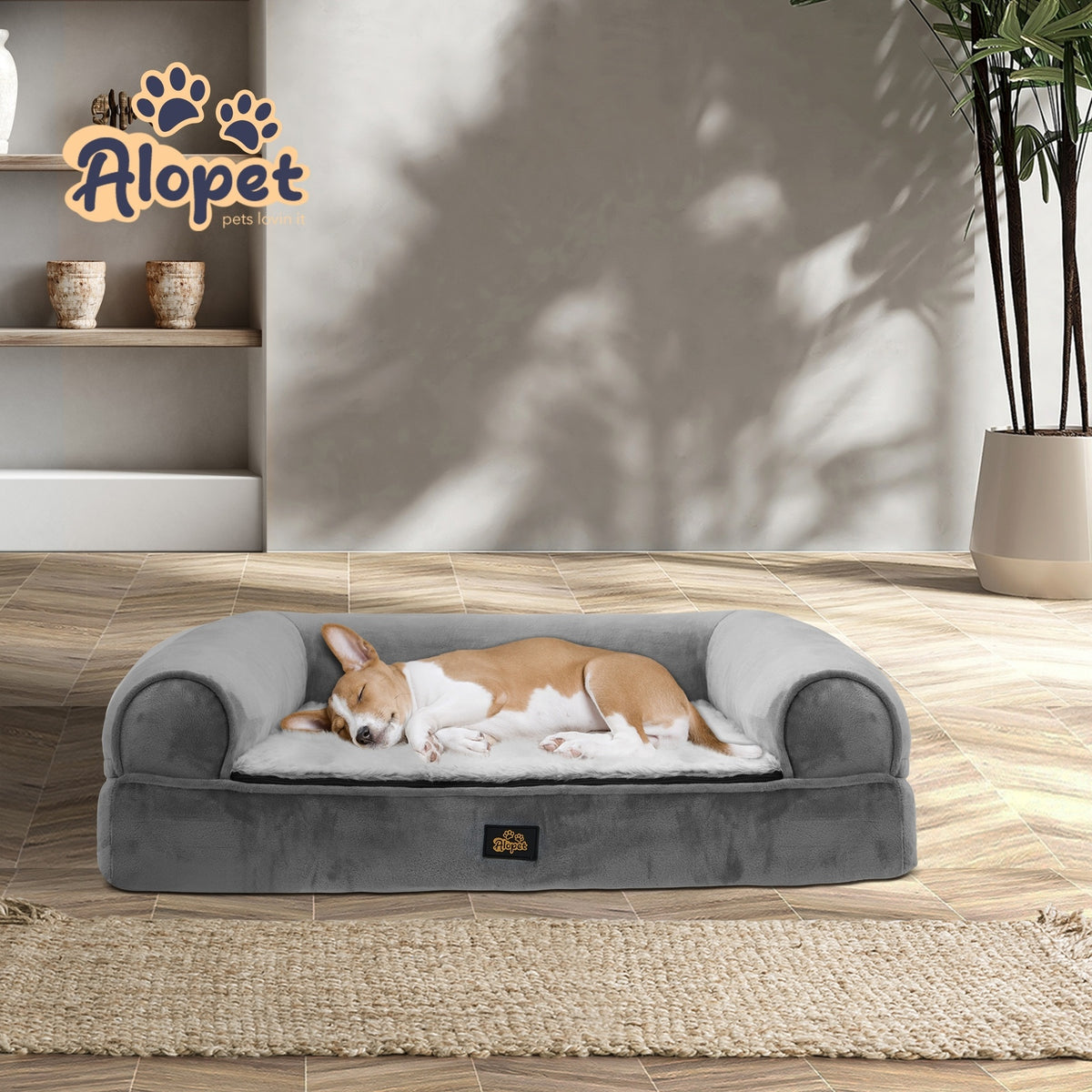 Alopet Dog Calming Bed Pet Orthopedic Memory Foam Sofa Washable Cushion X Large - Sunyee