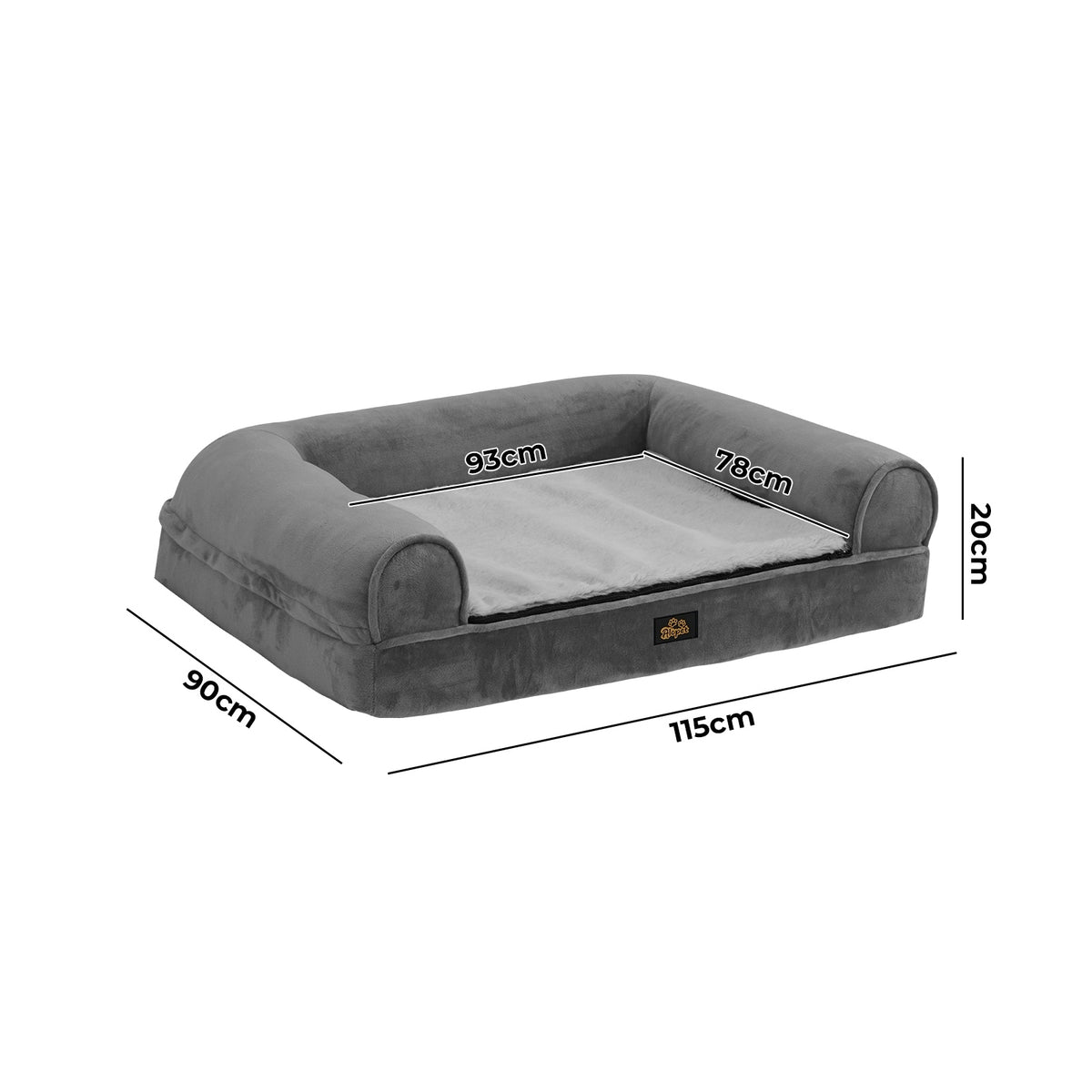Alopet Dog Calming Bed Pet Orthopedic Memory Foam Sofa Washable Cushion X Large - Sunyee