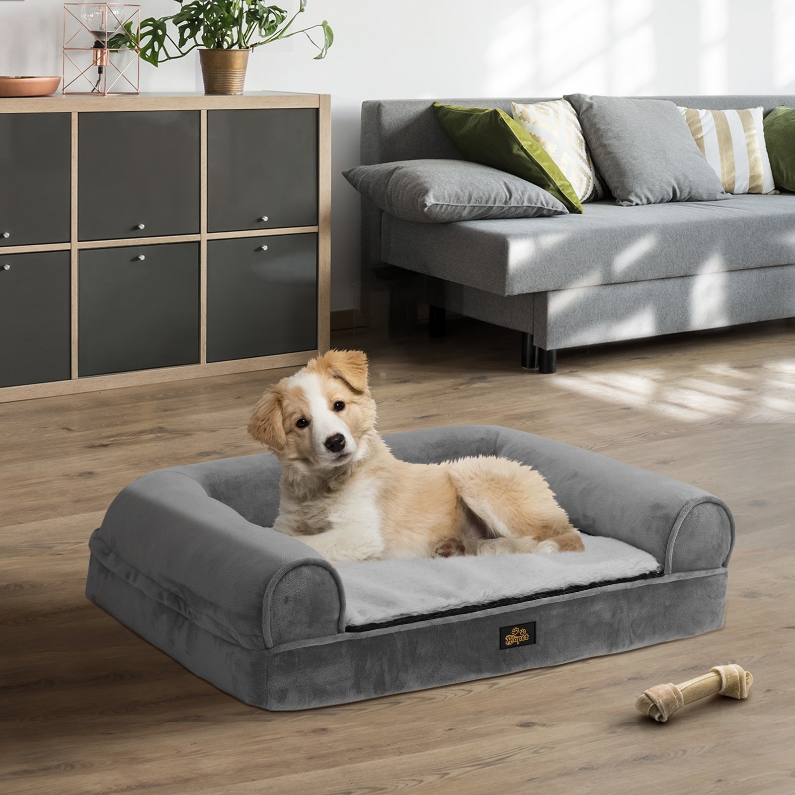 Alopet Pet Calming Bed Memory Foam Dog Orthopedic Sofa Removable Cover XX Large - Sunyee