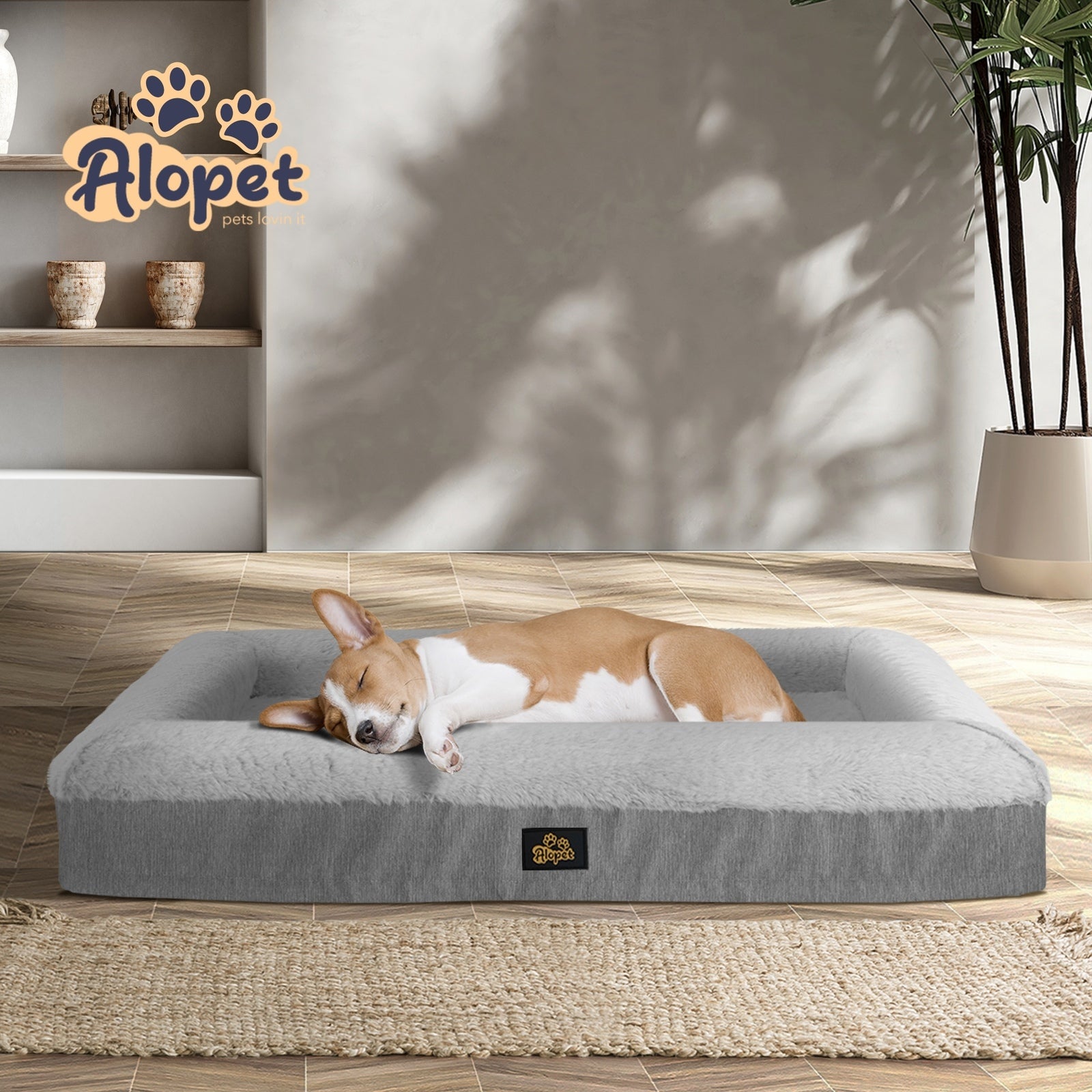 Alopet Orthopedic Dog Sofa Bed Pet Calming Mat Memory Foam Soft Warm Cushion - Sunyee