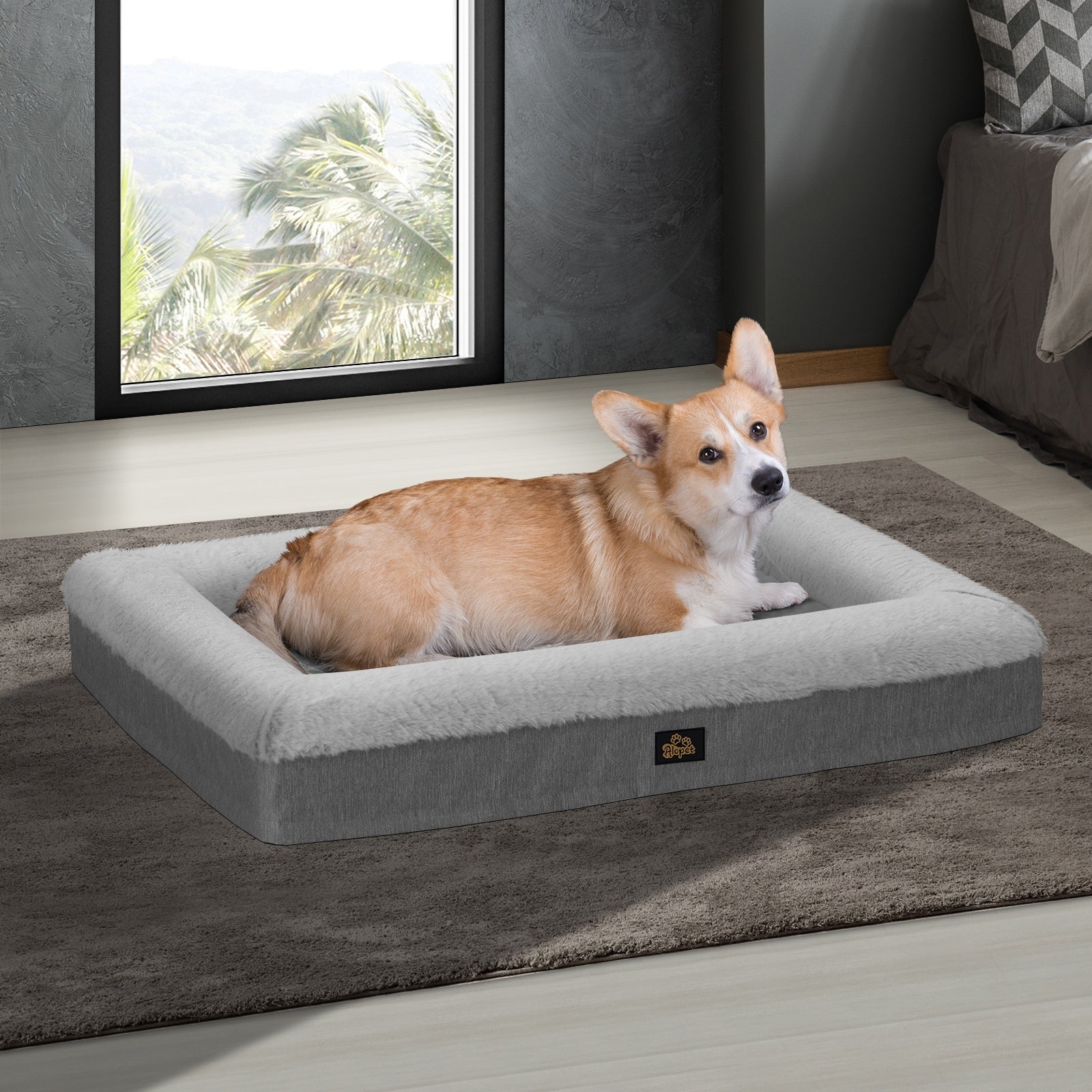 Alopet Orthopedic Dog Sofa Beds Pet Cat Calming Mat Washable Removable Medium - Sunyee