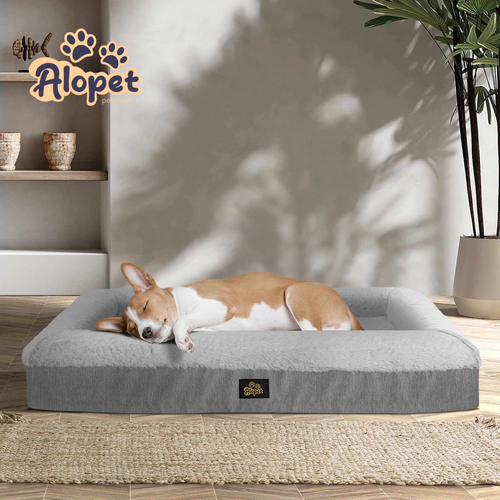 Alopet Orthopedic Dog Sofa Beds Pet Cushion Calming Mat Washable Removable Large - Sunyee