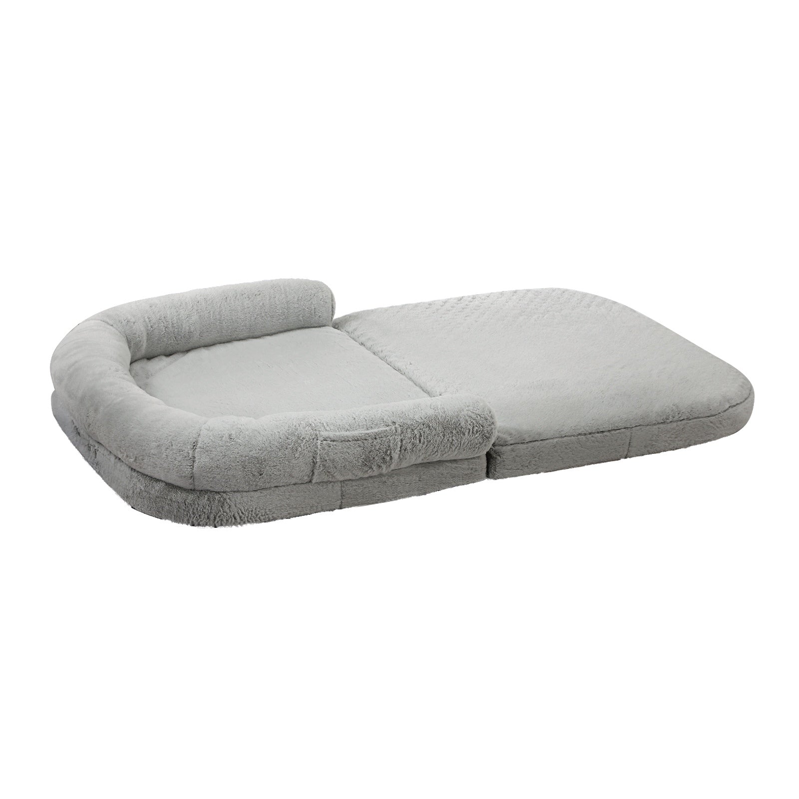 Alopet Foldable Human Dog Bed Calming Bed Dog Sofa Beds Removable Washable Grey