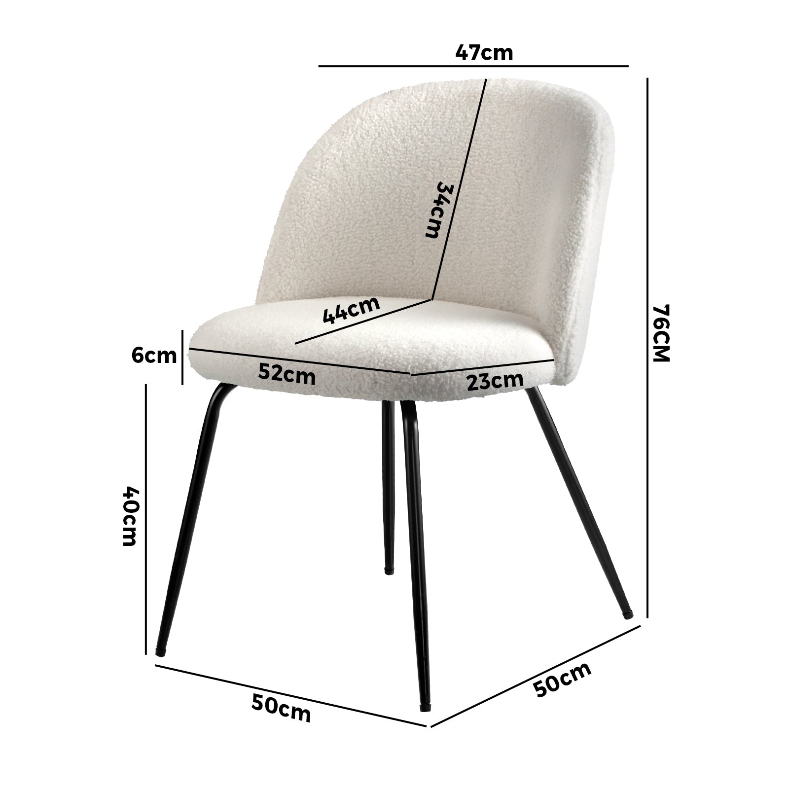 Oikiture Dining Chairs Accent Chair Armchair Kitchen Upholstered Exclusive White - Sunyee