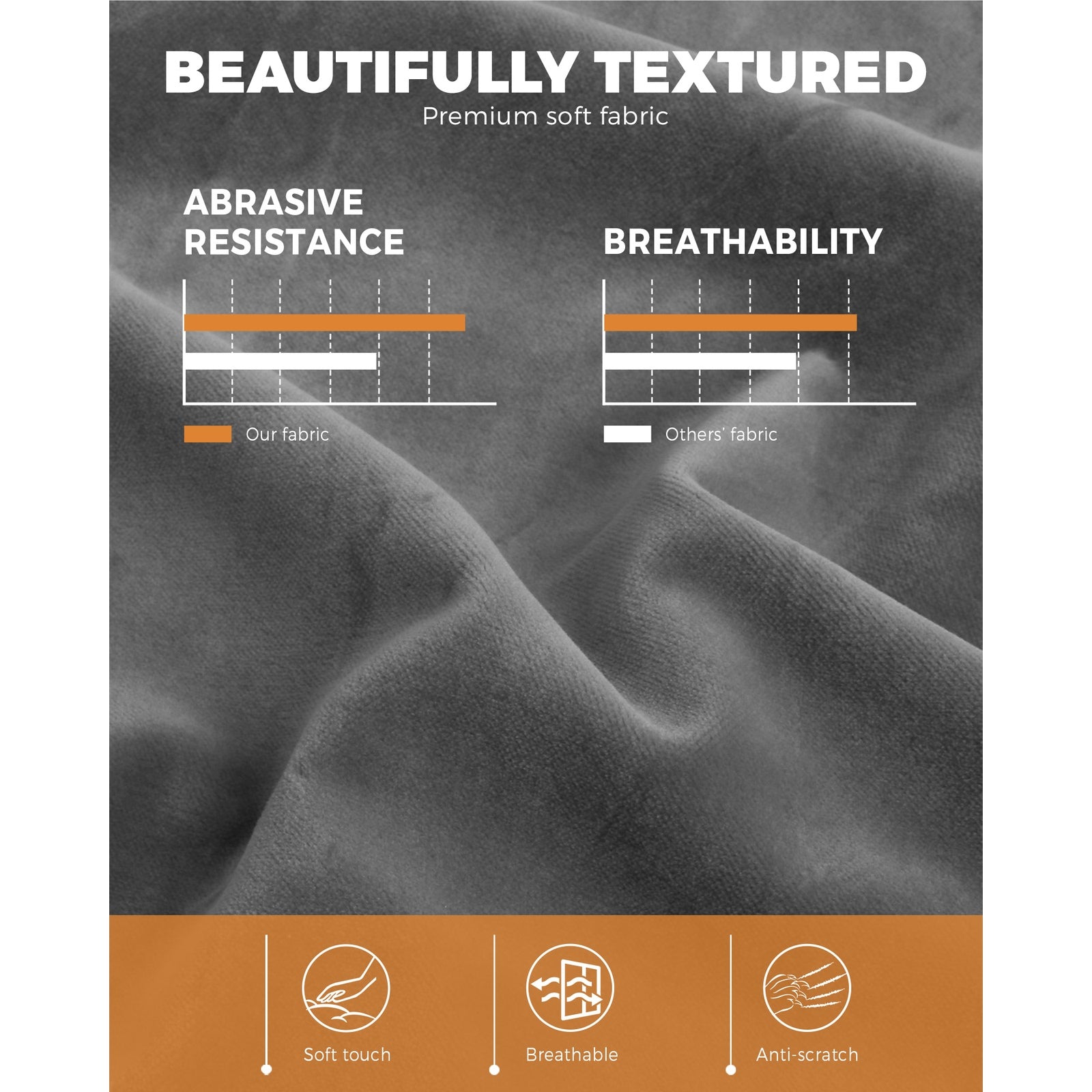 Oikiture Dining Chairs Kitchen Chair Velvet Fabric Padded Seat Cafe Grey x2 - Sunyee