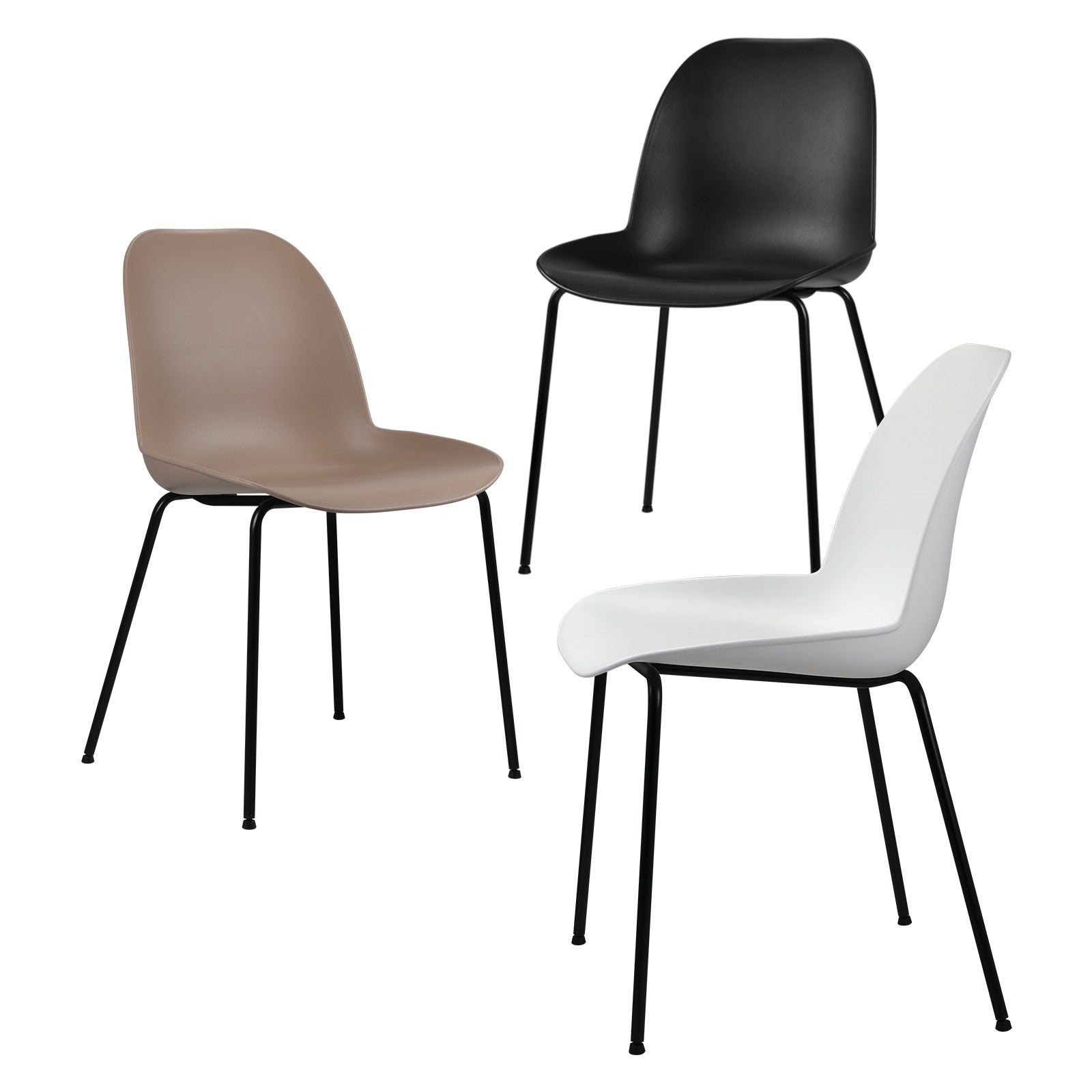Oikiture Dining Chairs Kitchen Chair Exclusive Lounge Room Metal Plastic x2 - Sunyee