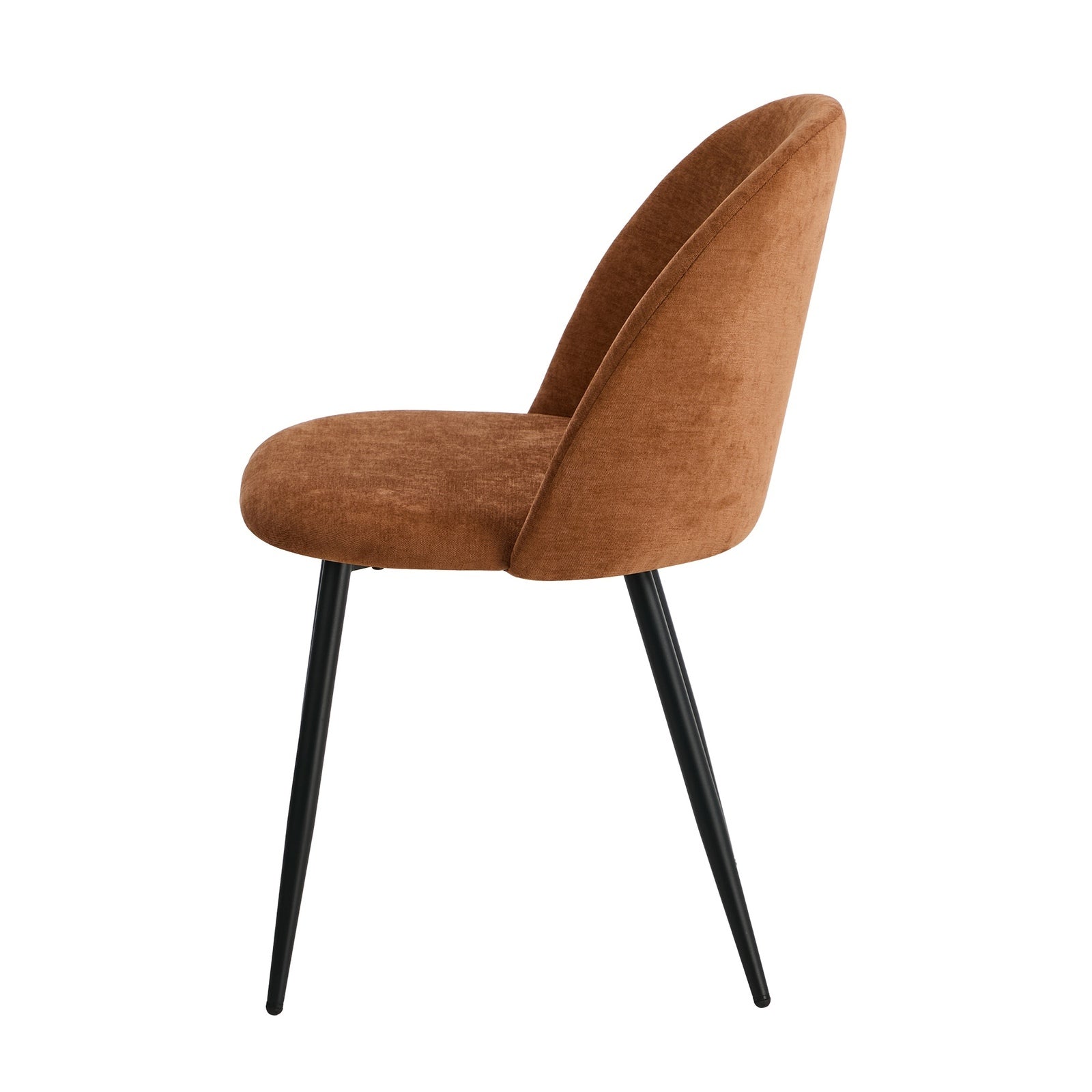 Oikiture 4x Dining Chairs Accent Chair Armchair Kitchen Upholstered Linen Orange - Sunyee