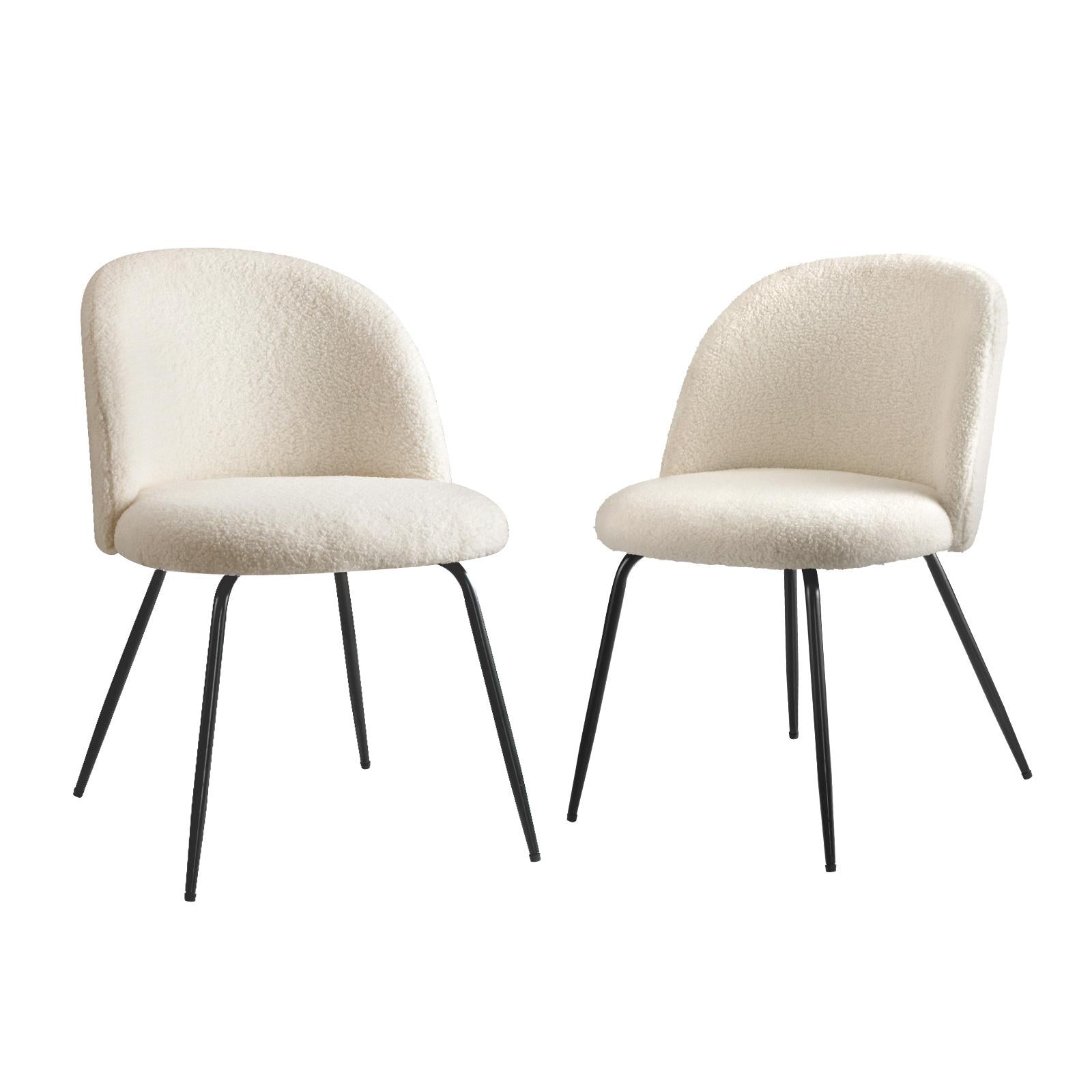 Oikiture 2x Dining Chair Accent Chairs Tub Armchairs Sherpa 4 Style - Sunyee