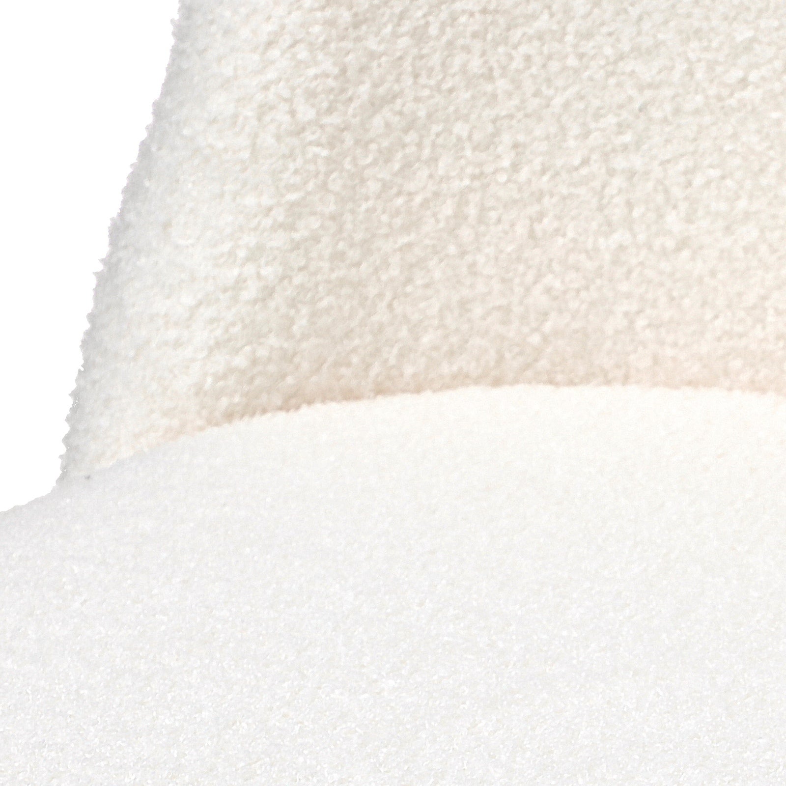 Oikiture Dining Chairs Accent Chair Armchair Upholstered Sherpa Wooden White - Sunyee