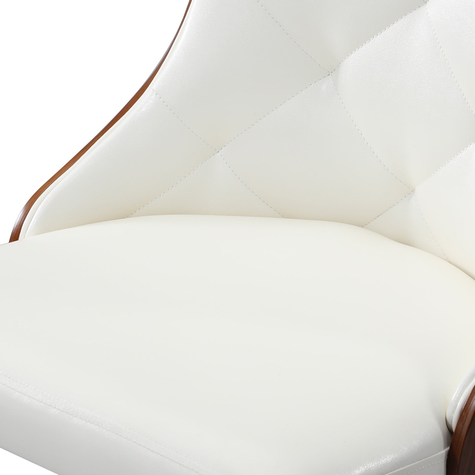 Oikiture Dining Chairs Kitchen Accent Lounge PU Leather x4 White