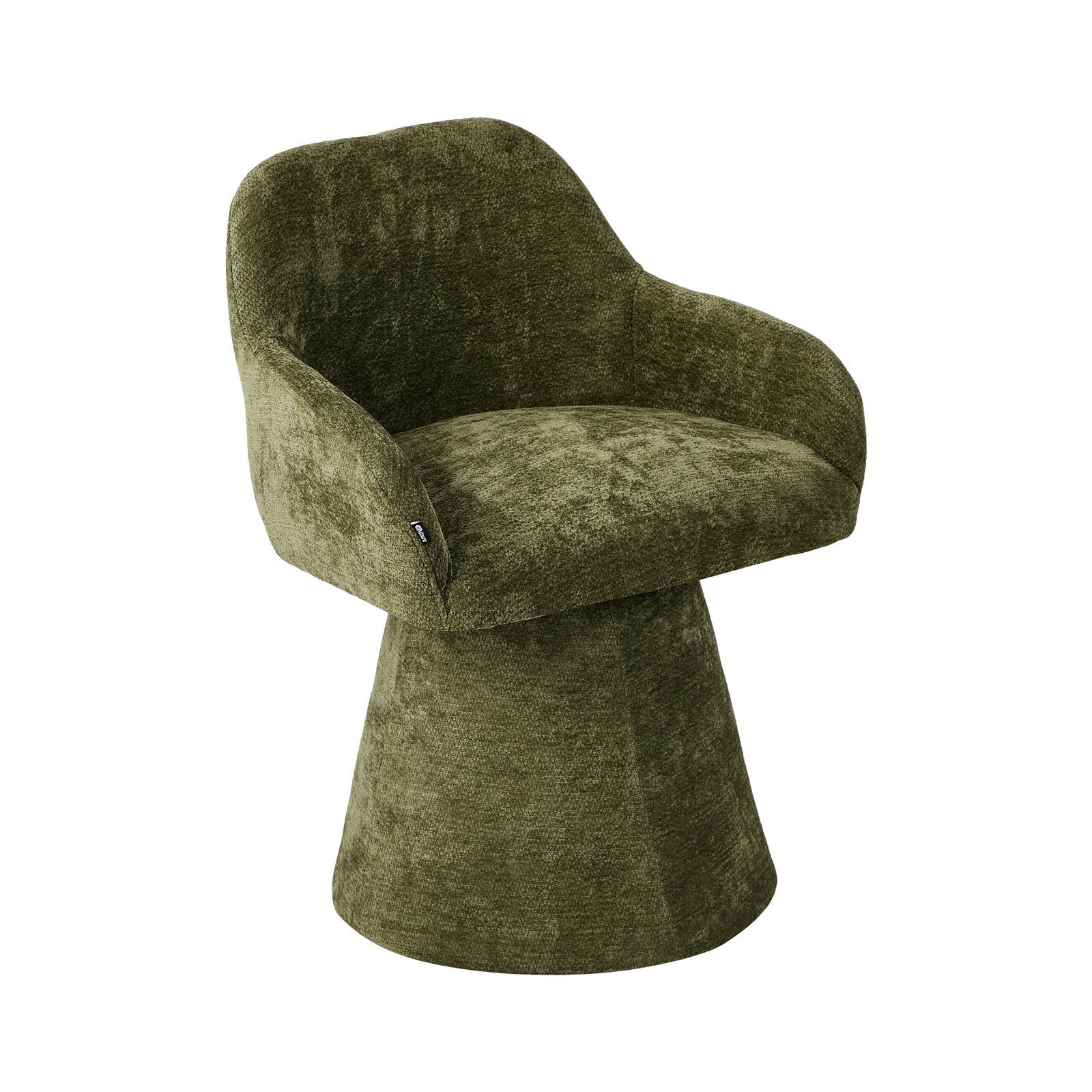 Oikiture Dining Chair Swivel Armchair Lounge Accent Chairs Chenille Green - Sunyee