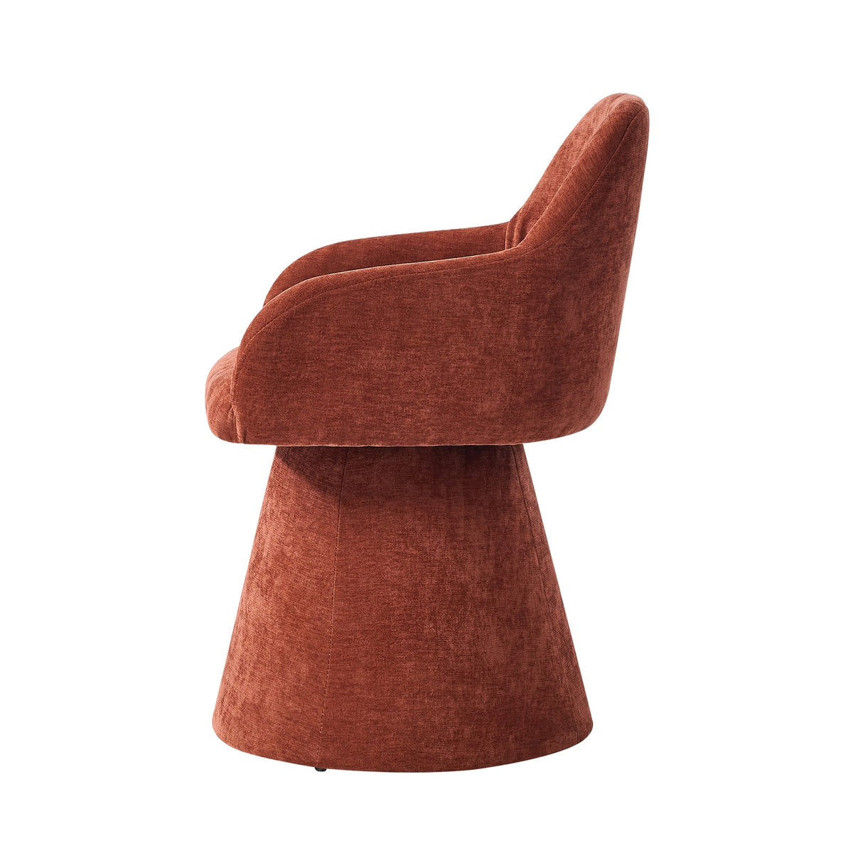 Oikiture 4x Dining Chair Swivel Armchair Lounge Accent Chair Polyester Linen Red