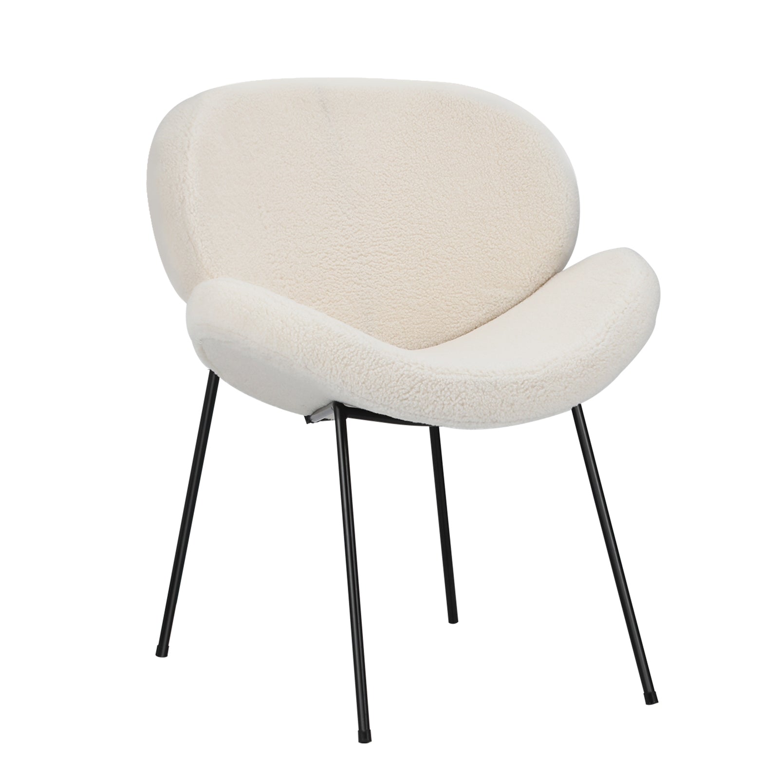 Oikiture Dining Chair Kitchen Accent Chairs Cafe Set Soft Sofa Metal Leg Home - Sunyee