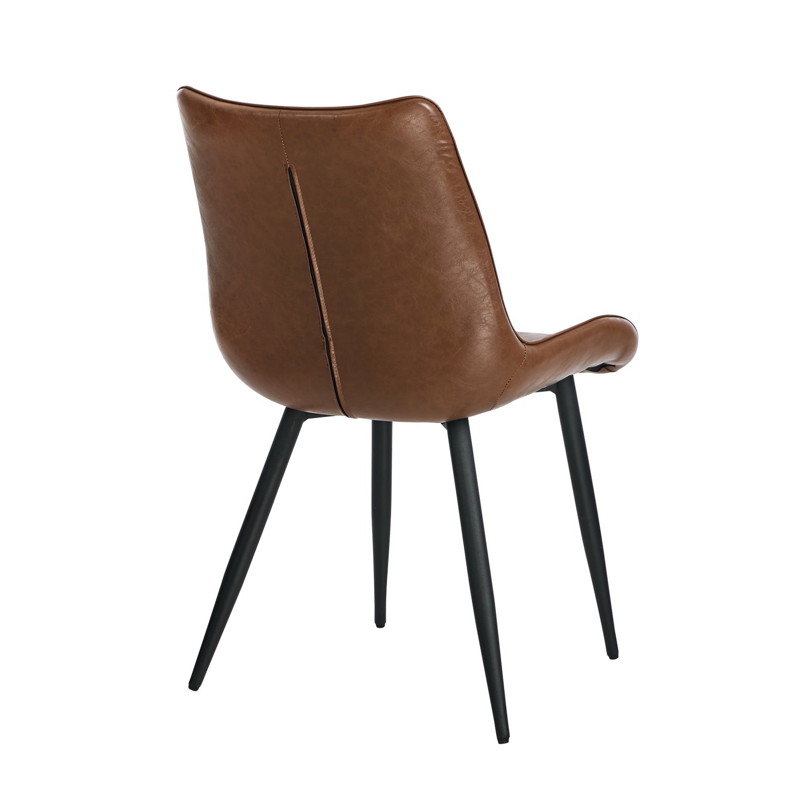 Oikiture 6x Dining Chairs Kitchen Accent Chairs Upholstered PU Leather Brown - Sunyee