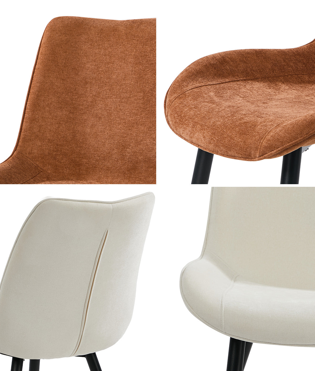 Oikiture 2x Dining Chairs Kitchen Accent Chairs Upholstered
