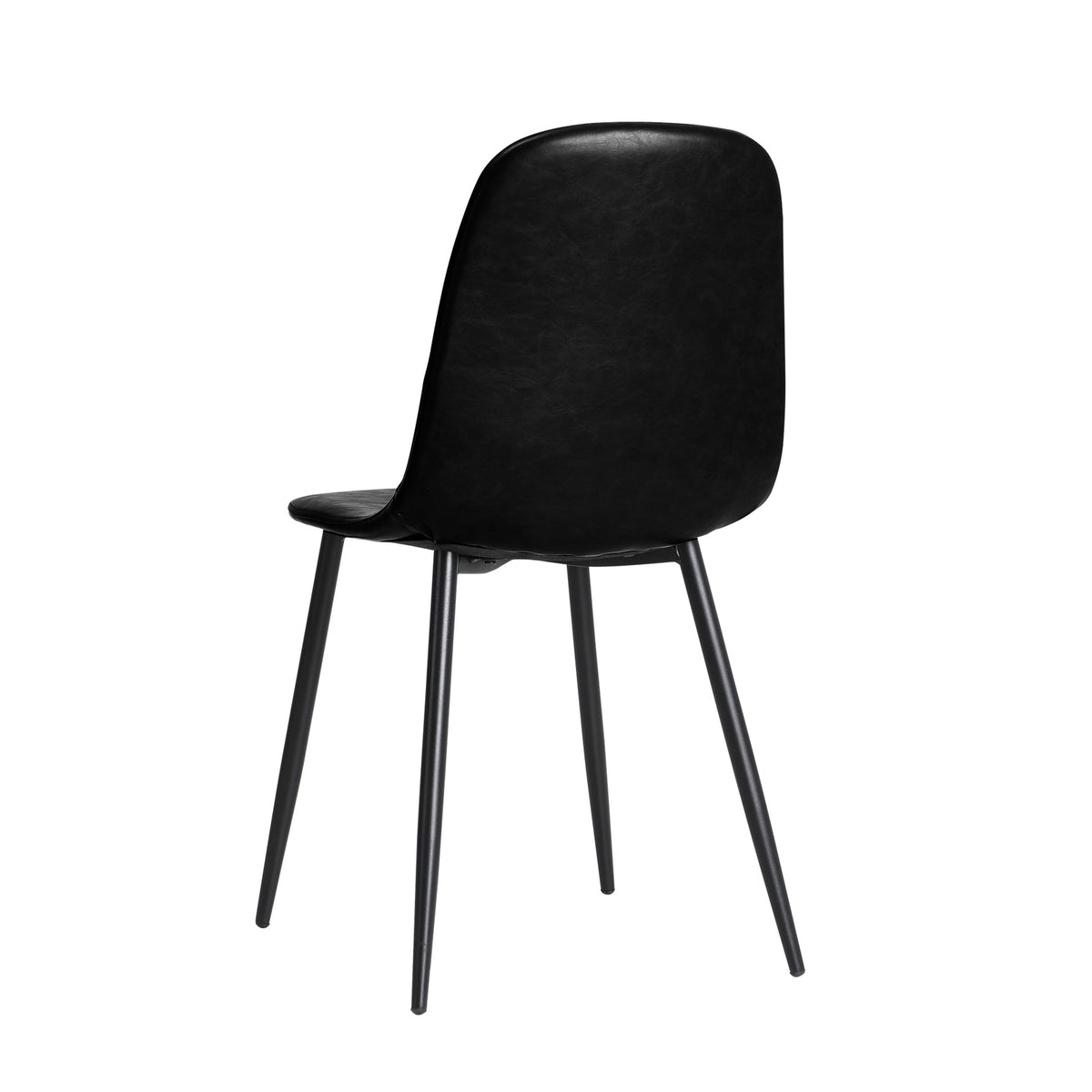 Oikiture 2x Dining Chairs Kitchen Accent Chair Lounge Room PU Leather Black - Sunyee