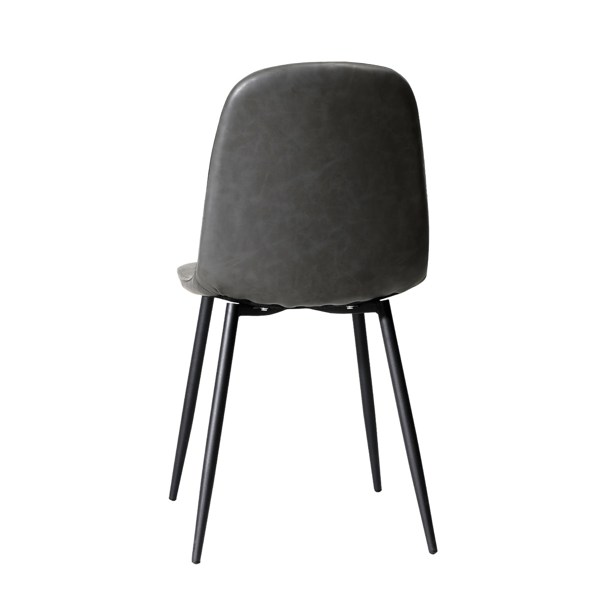 Oikiture Dining Chairs Kitchen Accent Chair Lounge Room PU Leather Grey - Sunyee