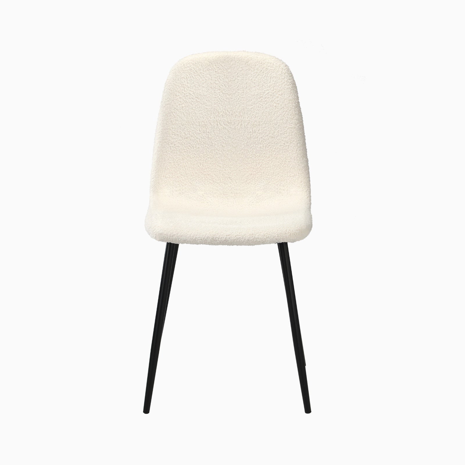 Oikiture Dining Chairs Kitchen Accent Chair Lounge Sherpa White and Black - Sunyee
