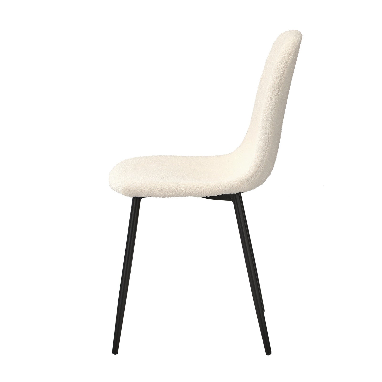 Oikiture Dining Chairs Kitchen Accent Chair Lounge Sherpa White and Black - Sunyee
