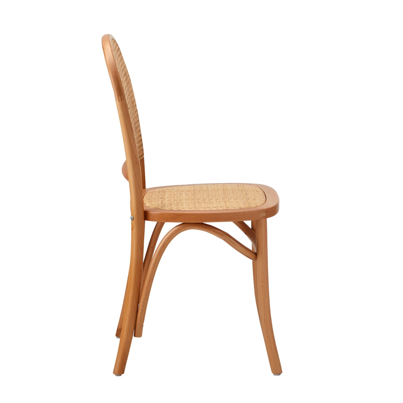 Oikiture Dining Chairs Wooden Chairs Rattan Accent Chair Beige - Sunyee
