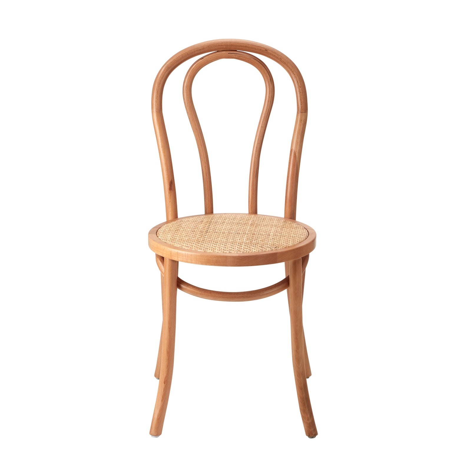 Oikiture Dining Chair Solid Wooden Chairs Ratan Seat Beige - Sunyee
